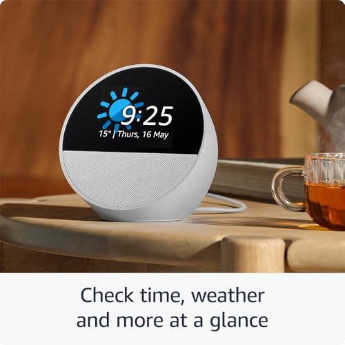 Thumbnail 2 de Echo Spot (Newest Gen) – Smart Alarm Clock with Alexa, Black
