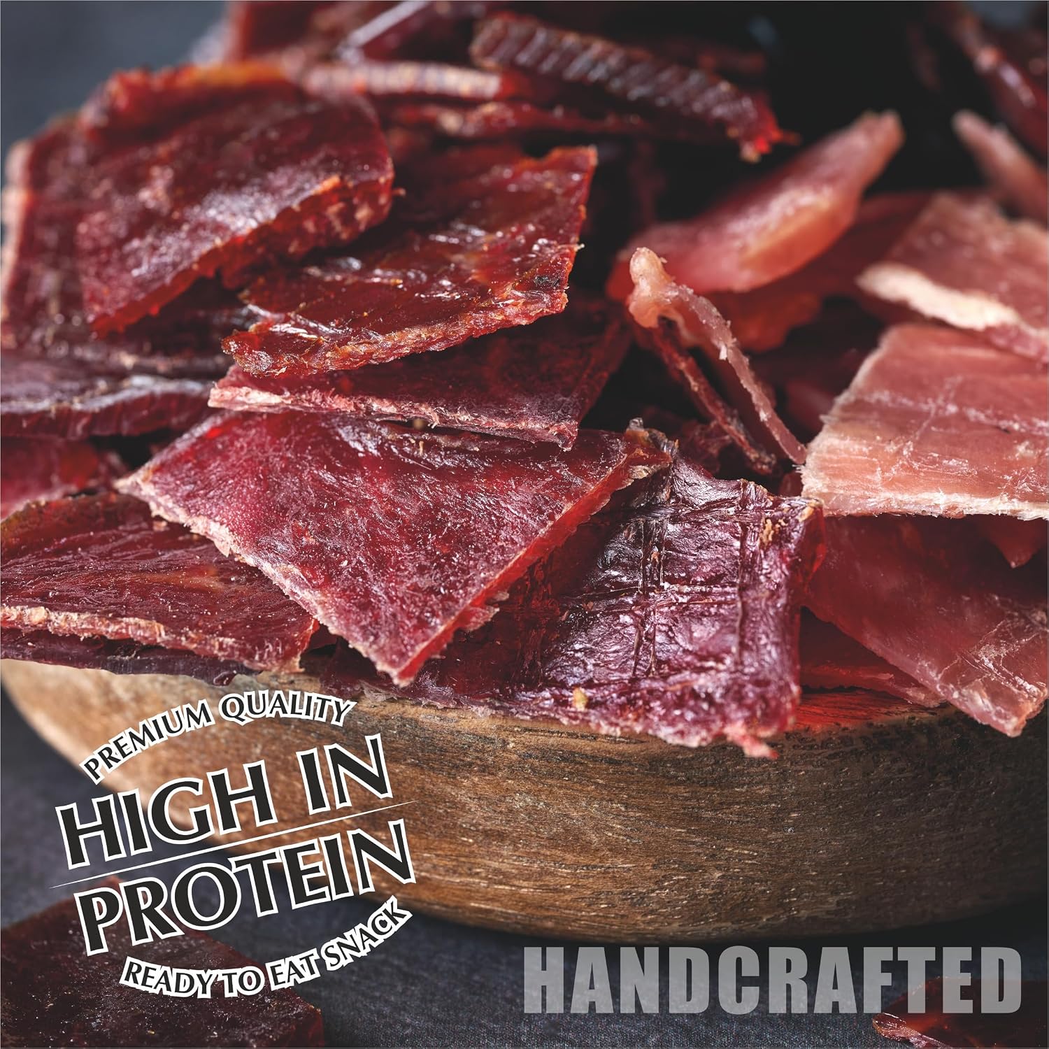 Detalle de Viking Bites Beef Jerky Jalapeno (400 g, 8 x 50 g) – getrocknetes Rindfleisch mit hohem Proteingehalt