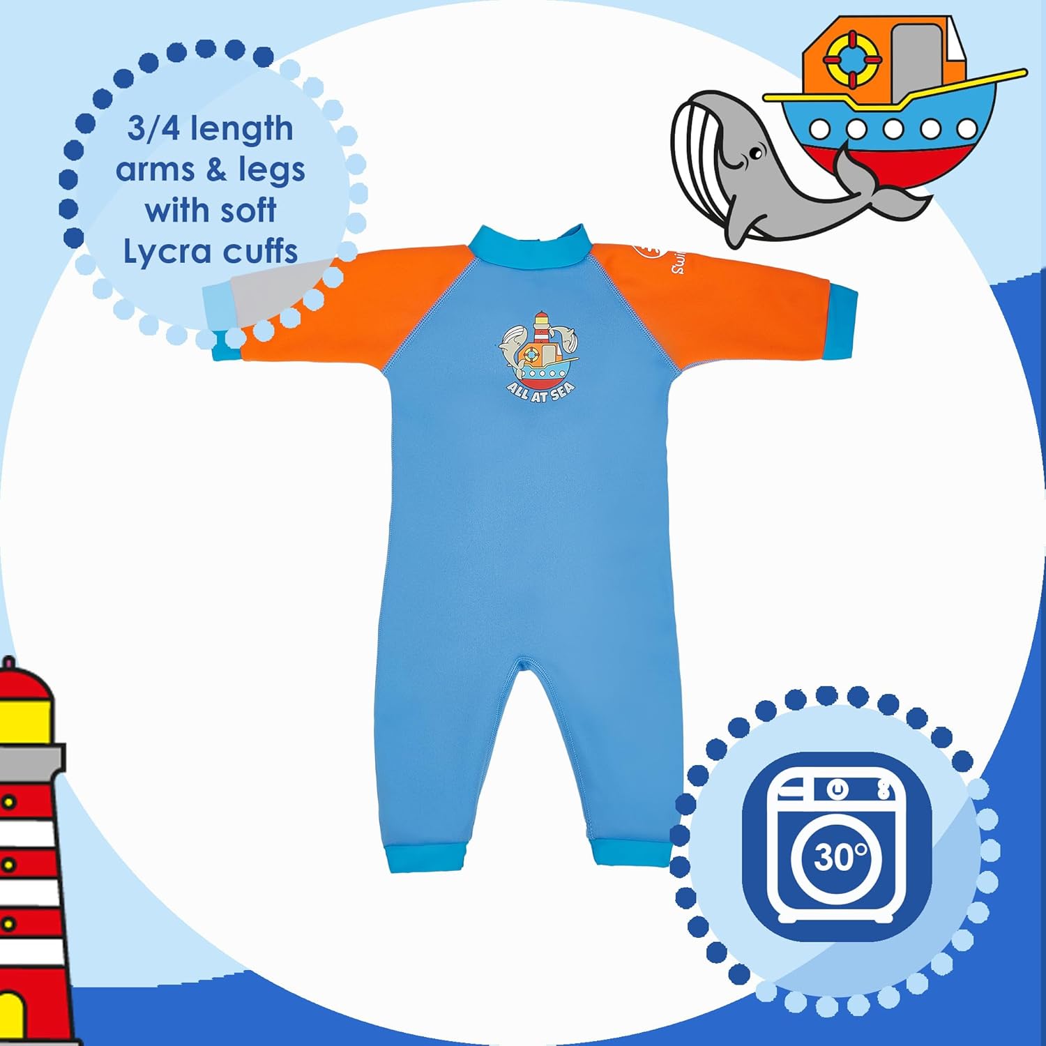Detalle 2 de Swimbest Warmsuit: Fleece-Lined Baby Swimming Suit with UPF50+ Protection