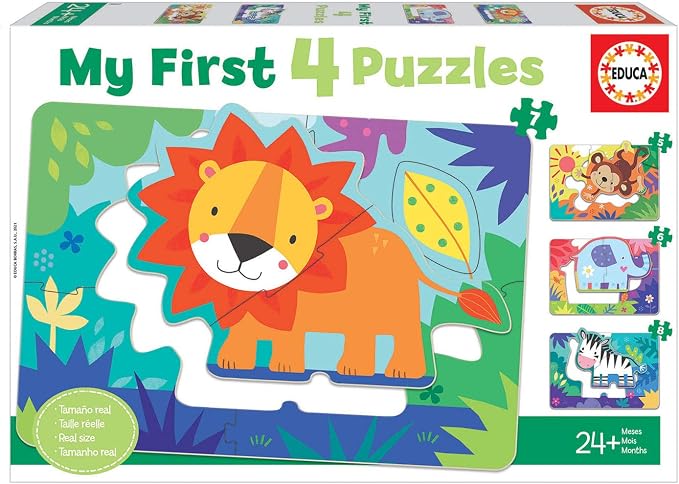 Detalle de Educa 🦁 My First Animales de la Selva - Puzzles Progresivos +24 Meses