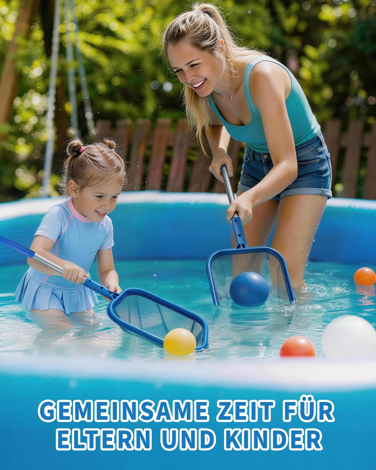 Thumbnail 6 de MRUN BONE Pool Kescher 155 cm – Feinmaschiges Netz, robustes Leichtgewicht für Pool, Teich und Planschbecken