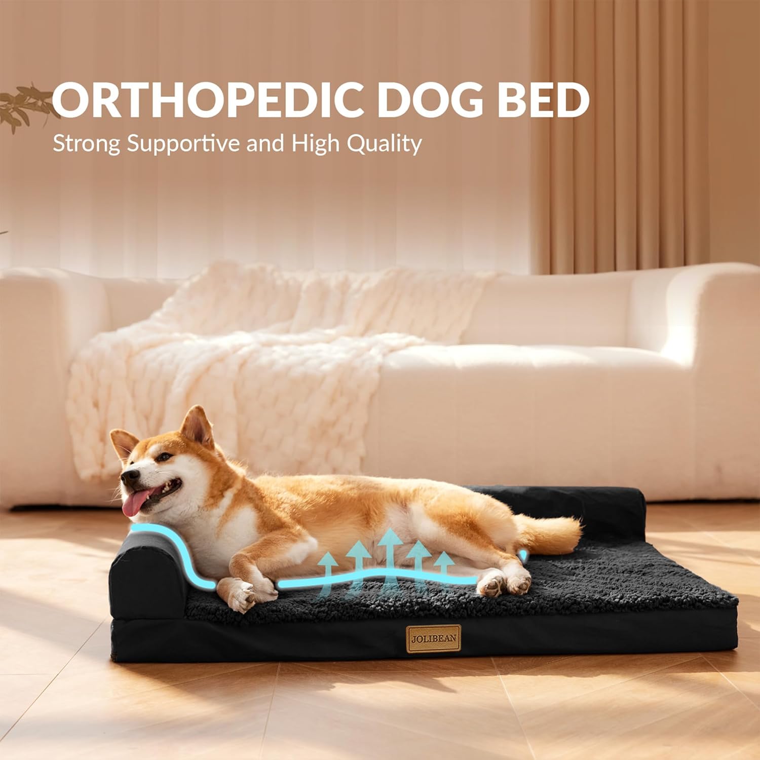 Detalle 2 de Jolibean Orthopedic Jumbo Dog Bed for Extra Large Dogs (142X101cm)