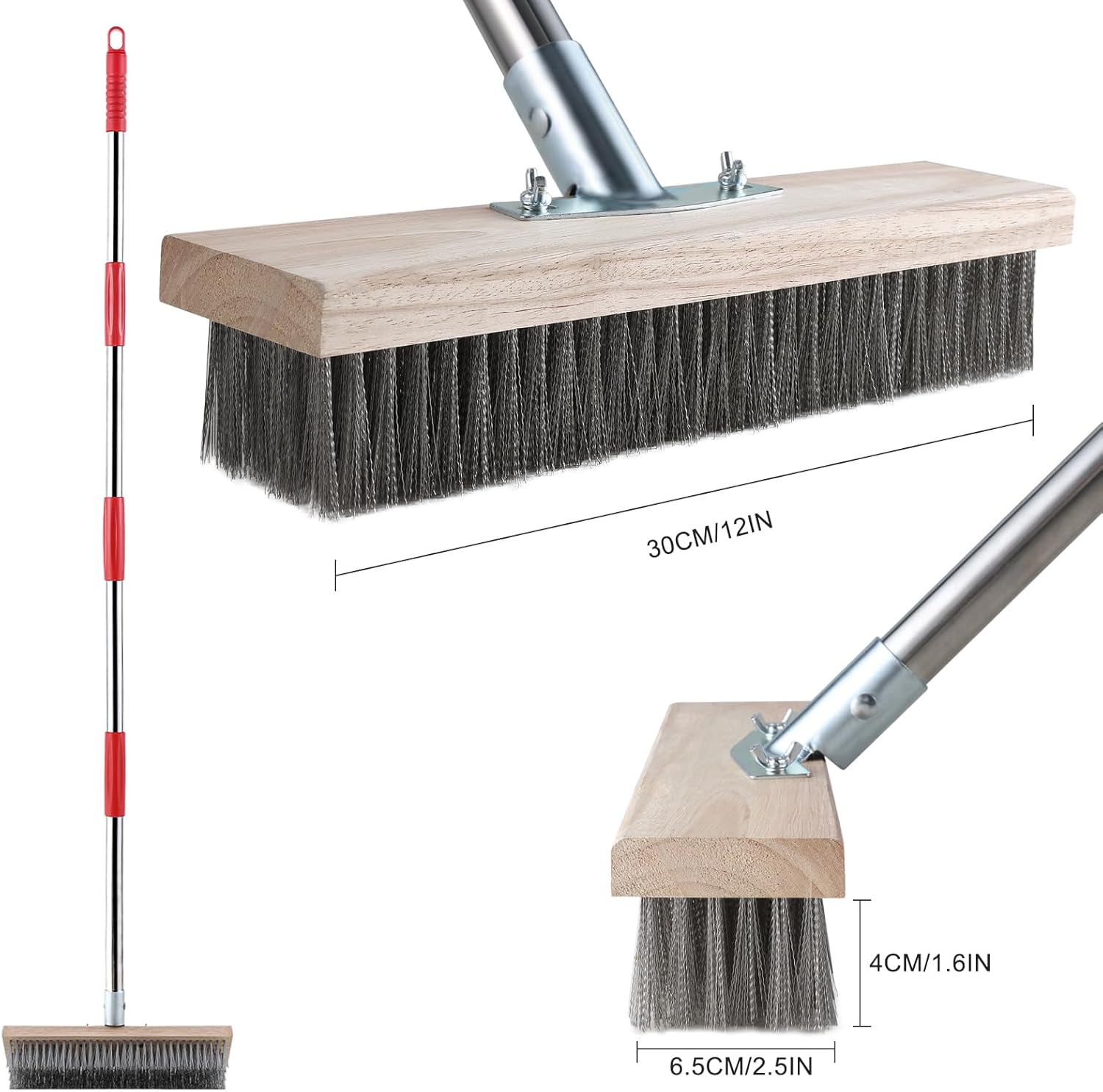 Detalle 2 de Mitclear Heavy Duty Wire Broom 57in 🧹