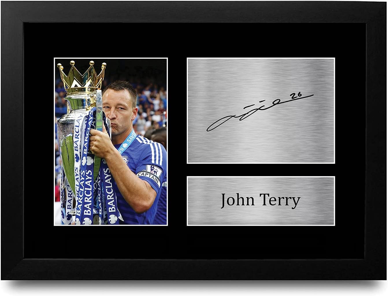 Thumbnail 1 de John Terry Chelsea Signed Photo – A4 Portrait Print in Black Mount