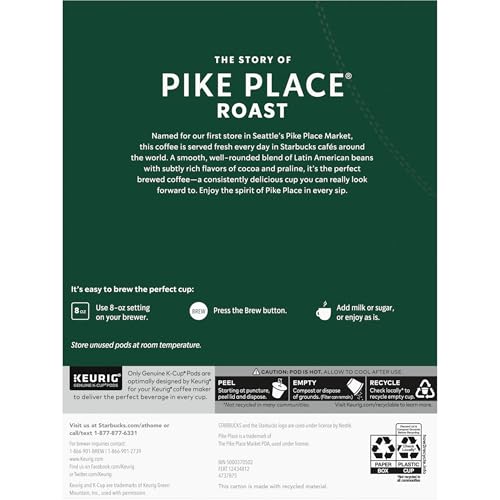 Thumbnail 7 de Starbucks Pike Place Roast K-Cup Pods (96 count) for Keurig