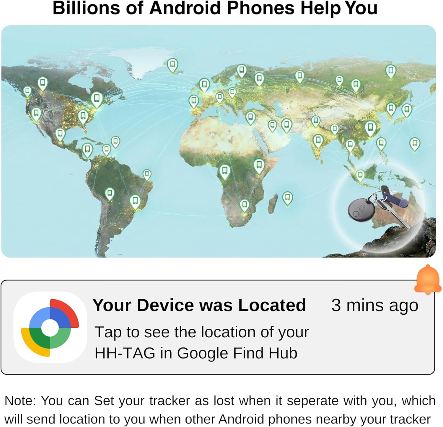 Thumbnail 3 de HH-Tech Android Tracker Tag Combo