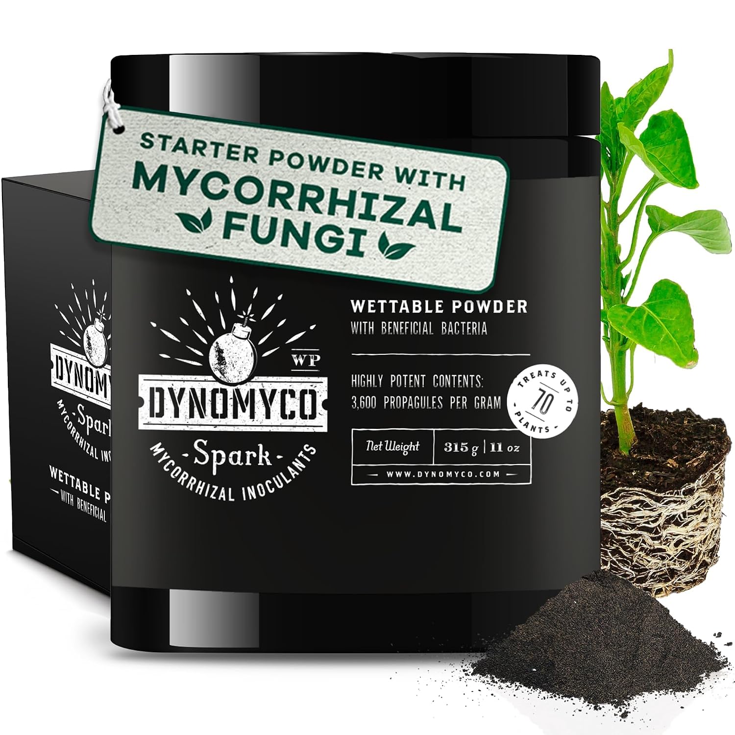 Thumbnail 6 de DYNOMYCO Mykorrhiza-Impfmittel – Hochleistungsstämme, konzentrierte Formel, verbessert Nährstoffaufnahme