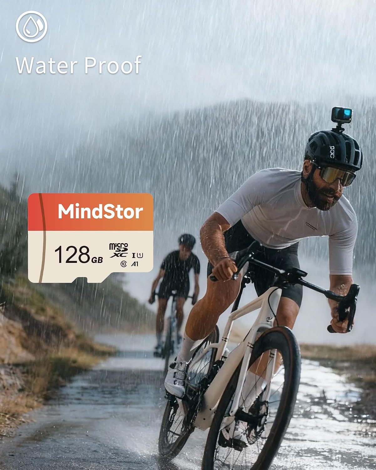 Detalle de MindStor 128GB Micro SDXC Memory Card with Adapter — 90MB/s Read, U1, A1