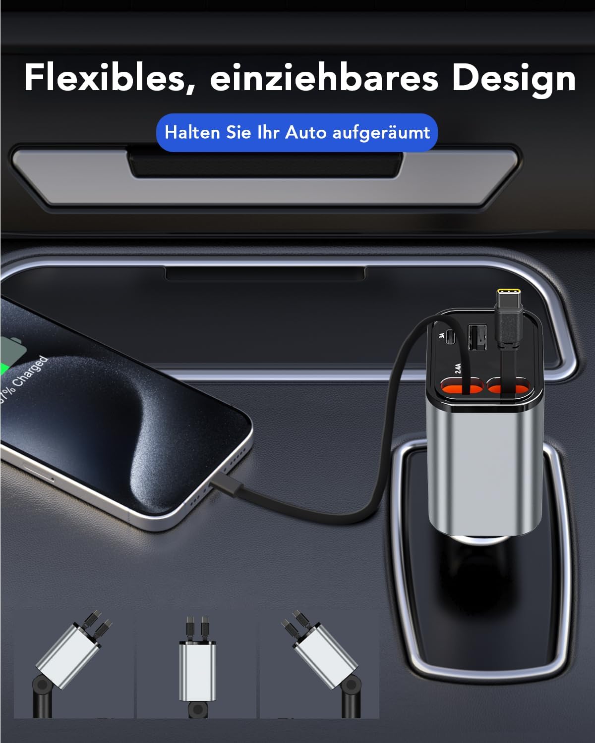 Detalle 2 de Aimtel Aimtel 4 in 1 69 W USB-C Auto-Ladegerät