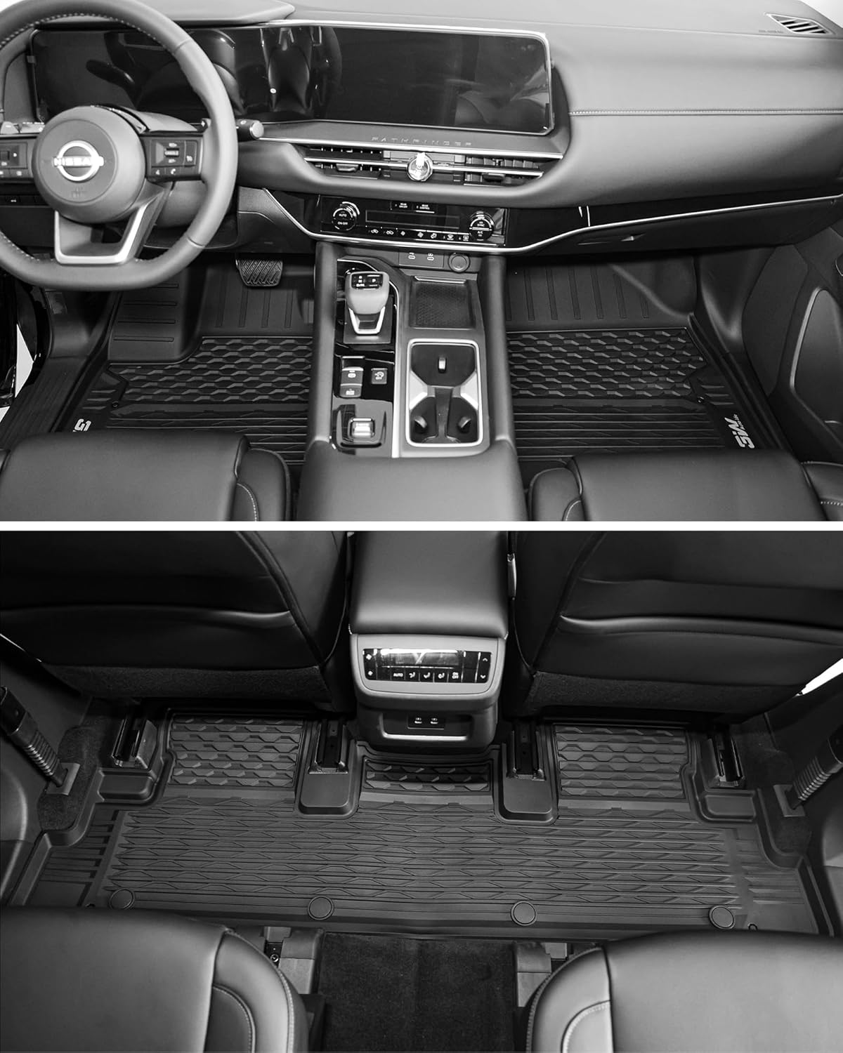 Thumbnail 2 de 3W Floor Mats Nissan Pathfinder 3-Row TPE 8‑Passenger