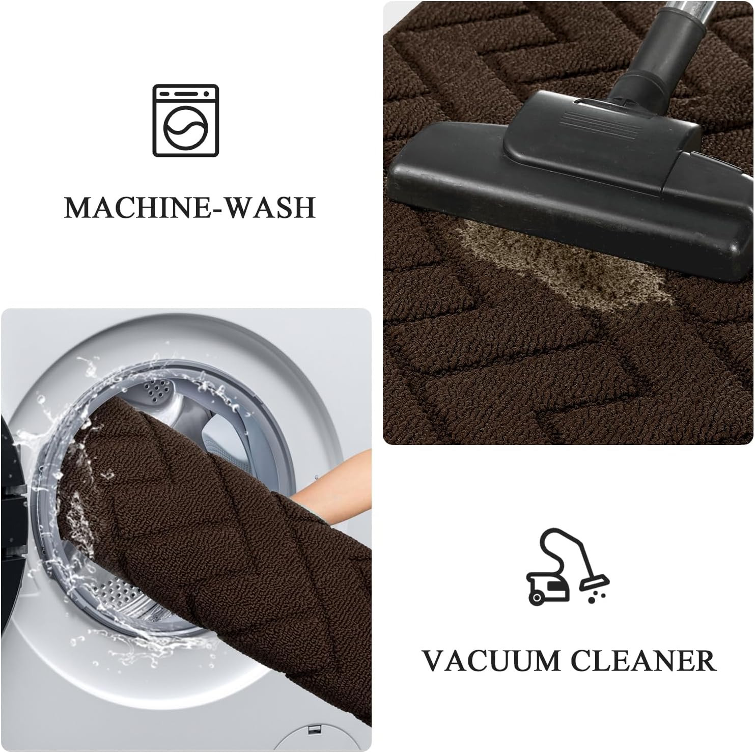Thumbnail 6 de Biscpro Teppich Läufer 60 x 180 cm – waschbarer, rutschhemmender Schmutzfang für Flur, Küche & Büro