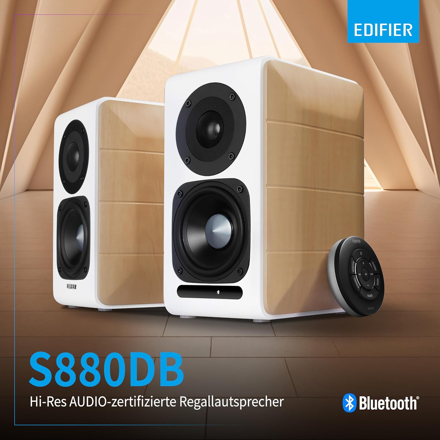 Thumbnail 2 de Edifier S880DB Bluetooth-Regallautsprecher System – Holz/Weiß
