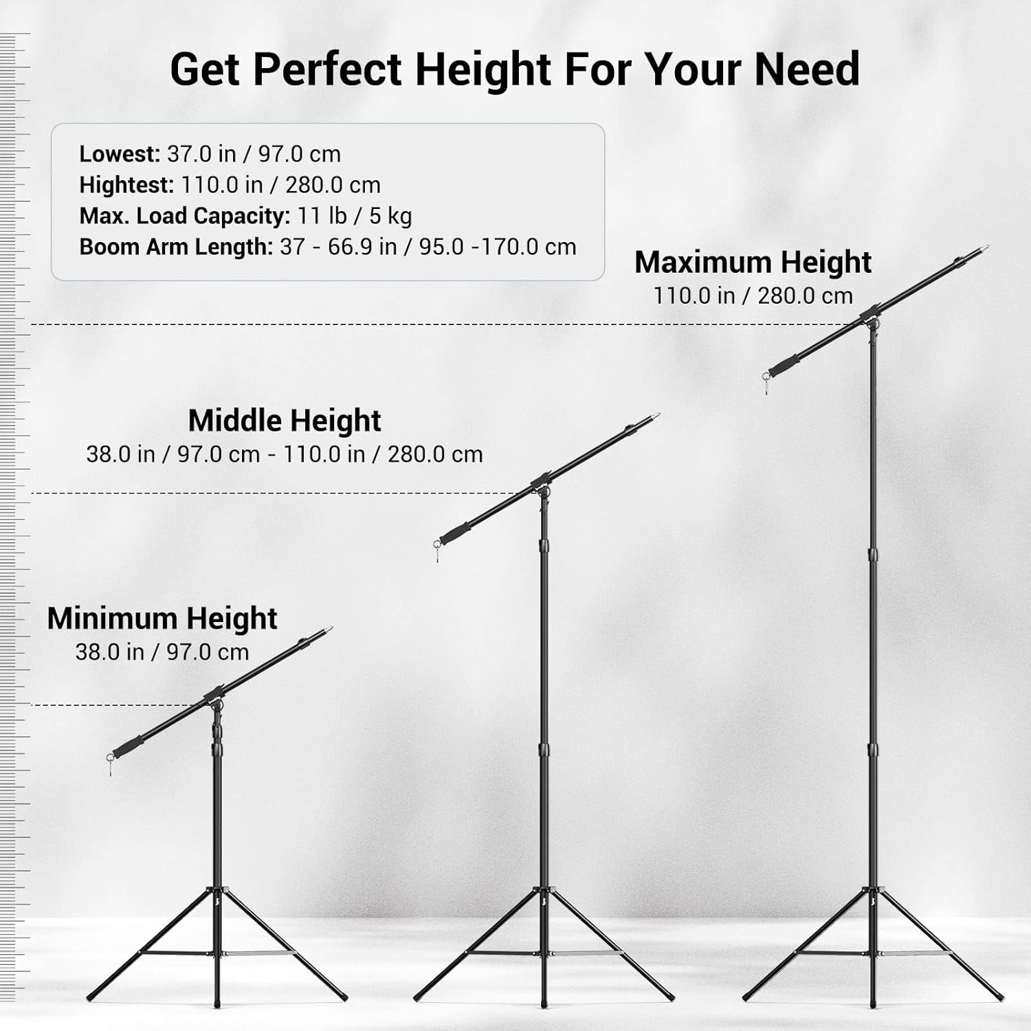 Thumbnail 1 de SMALLRIG RA-S280A Light Stand 280 cm