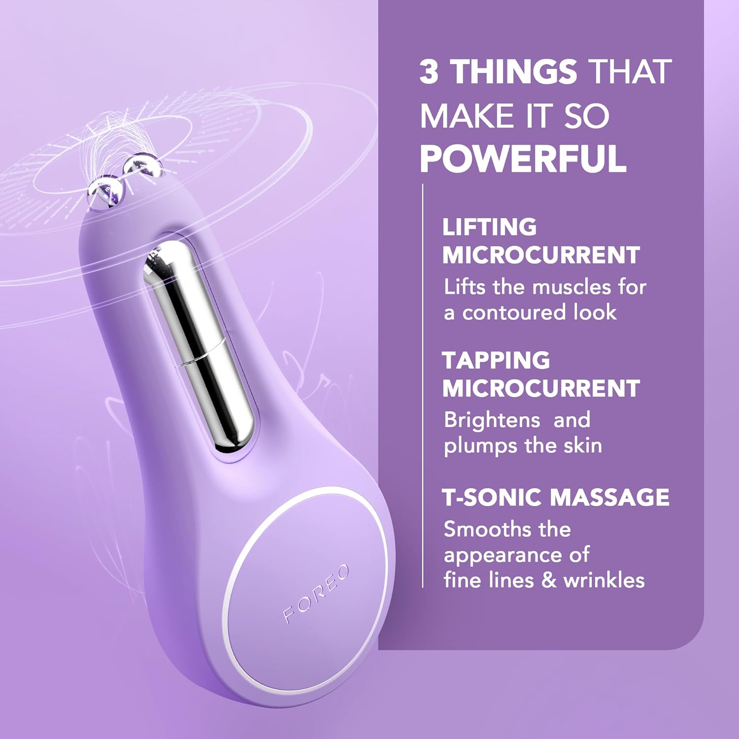 Thumbnail 2 de FOREO BEAR 2 Eyes & Lips – appareil anti-rides à micro-courant, yeux et lèvres (Lavender)