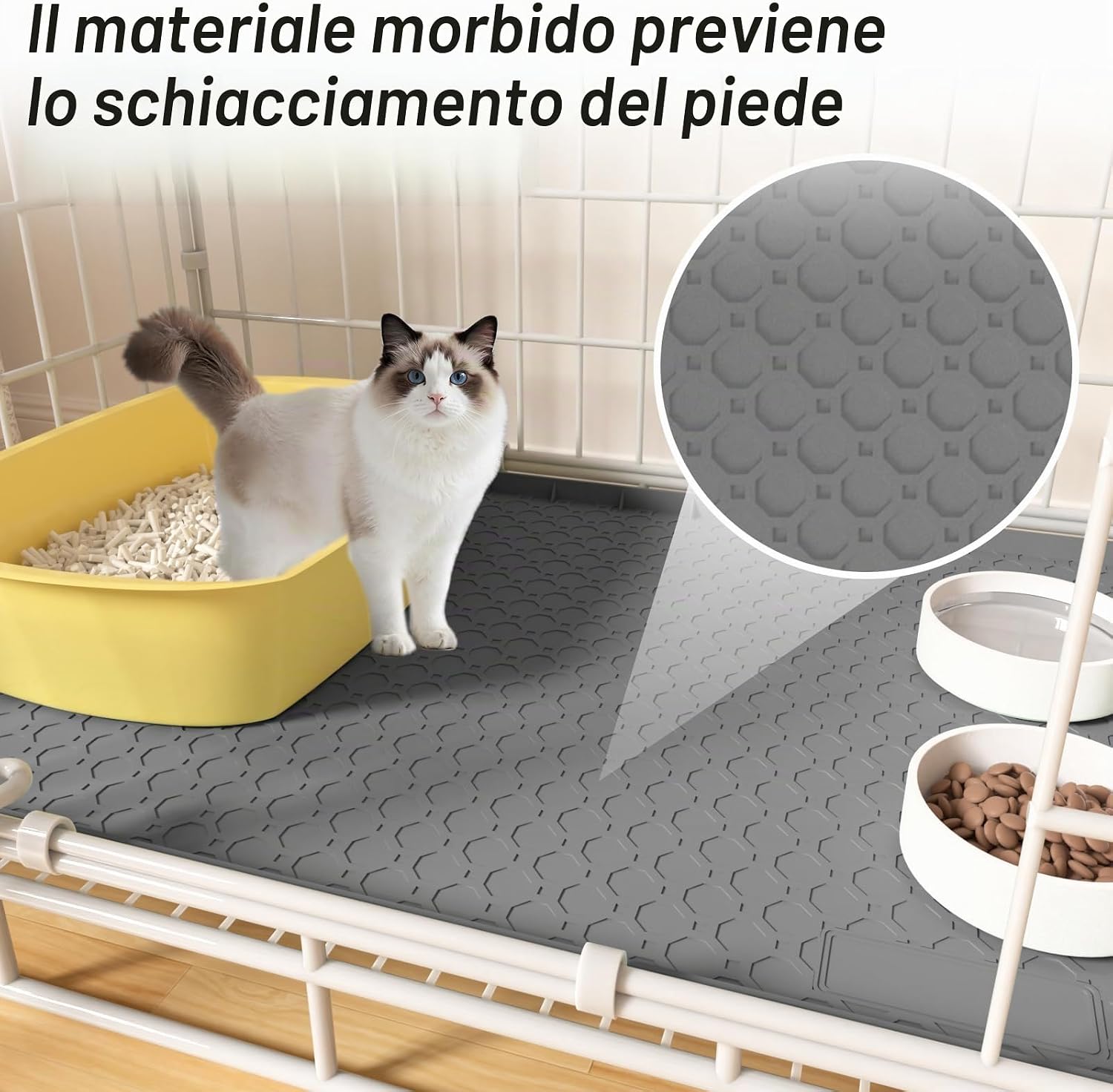 Thumbnail 6 de Tappetino in silicone per lettiera (86x56 cm): antiscivolo, impermeabile e bordi rialzati