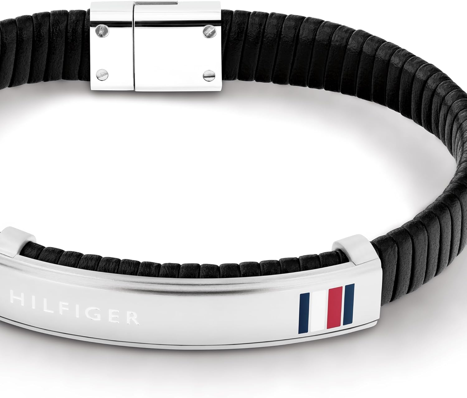 Thumbnail 1 de Tommy Hilfiger Jewelry Herren-Lederarmband Schwarz mit Edelstahl-Details (2790349)
