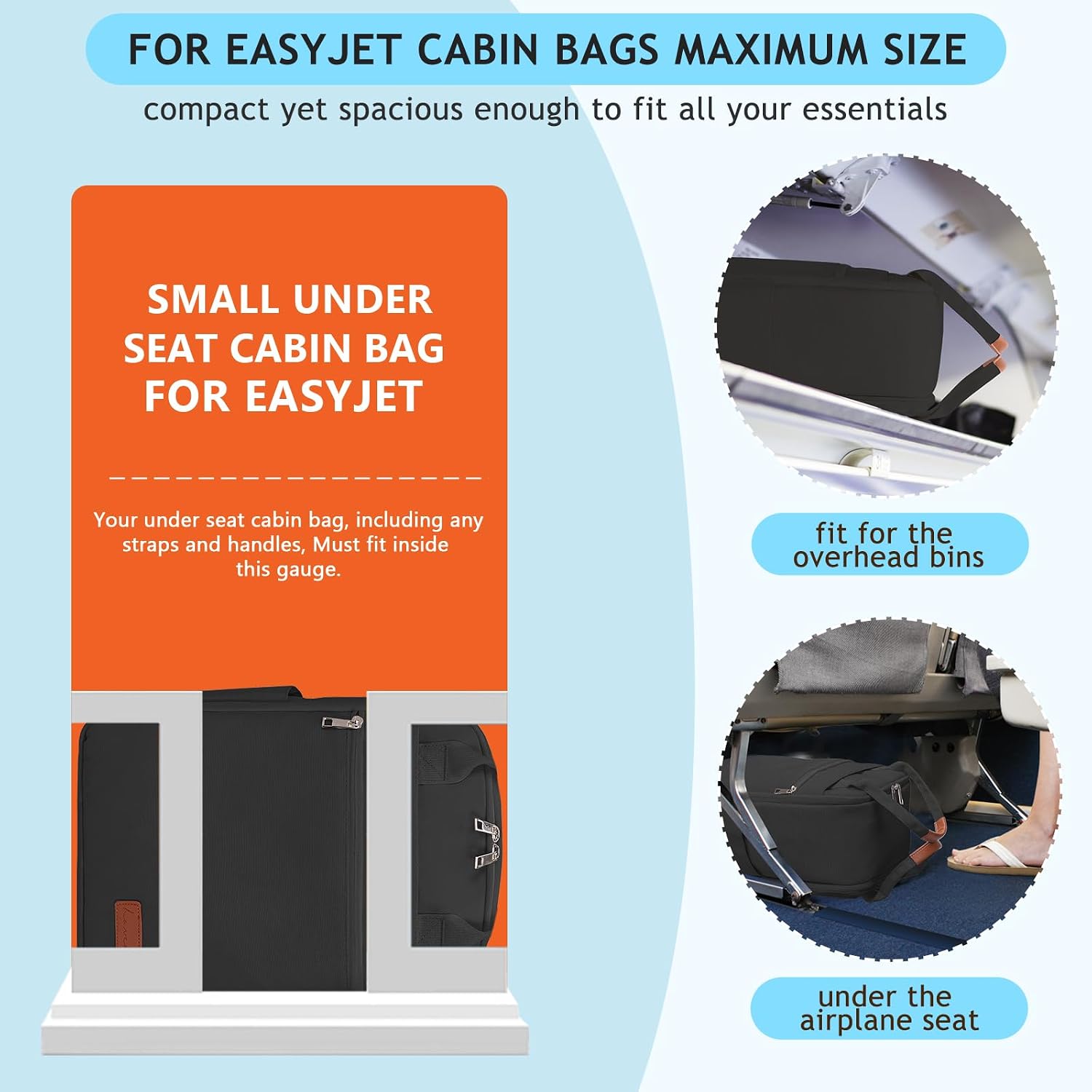 Thumbnail 1 de Hayayu Bagaglio a Mano 45x36x20 Zaino Cabina per Easyjet