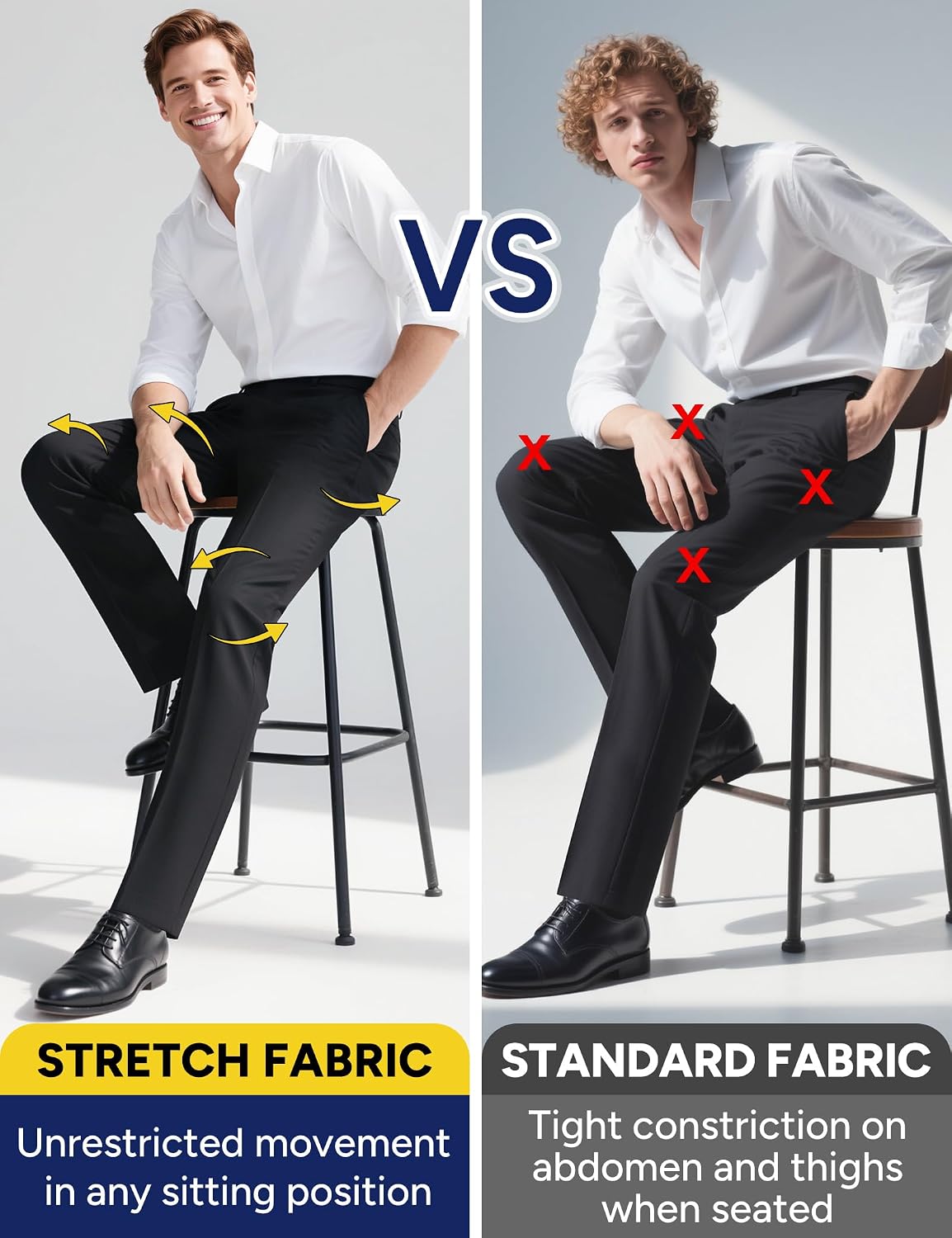 Thumbnail 2 de Pacific Perfect Men's 4-Way Stretch Dress Pants with Expandable Waist