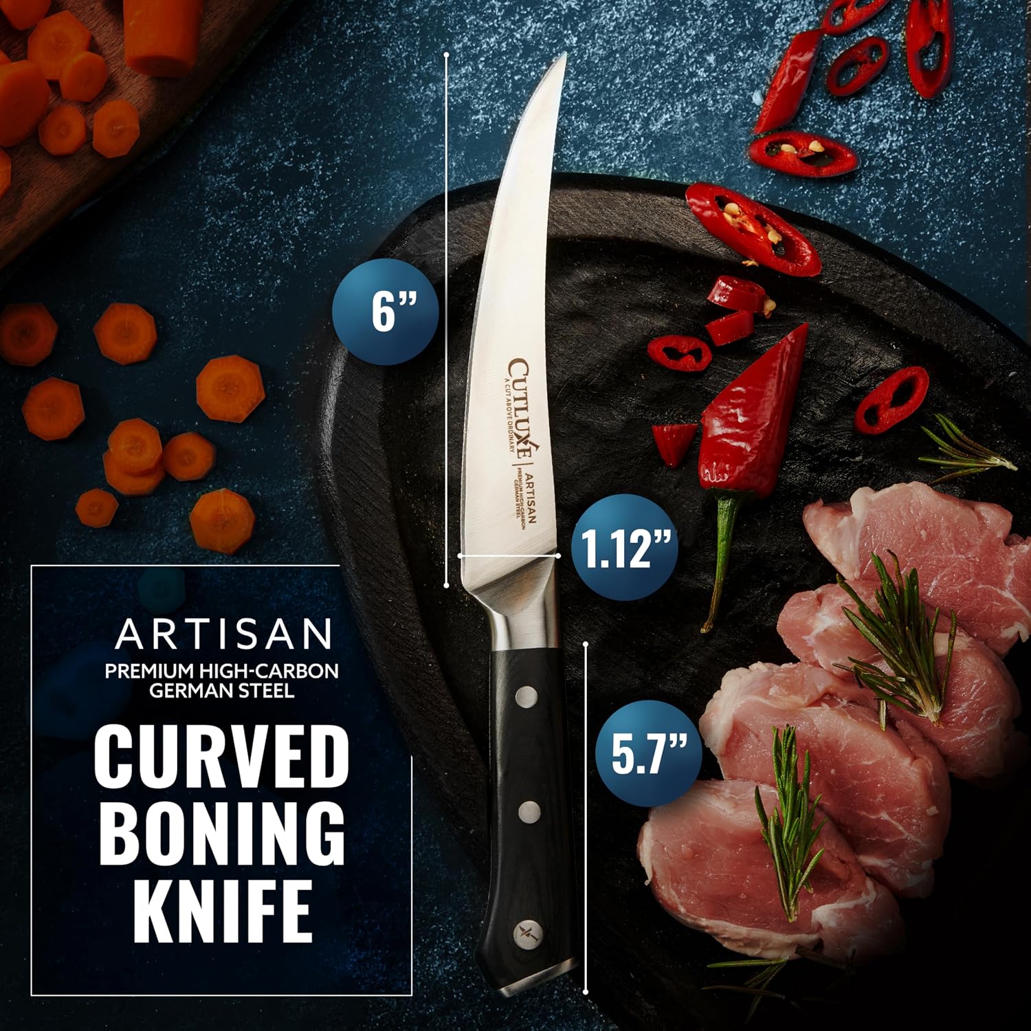 Thumbnail 6 de Cutluxe Curved Boning Knife, 6-inch