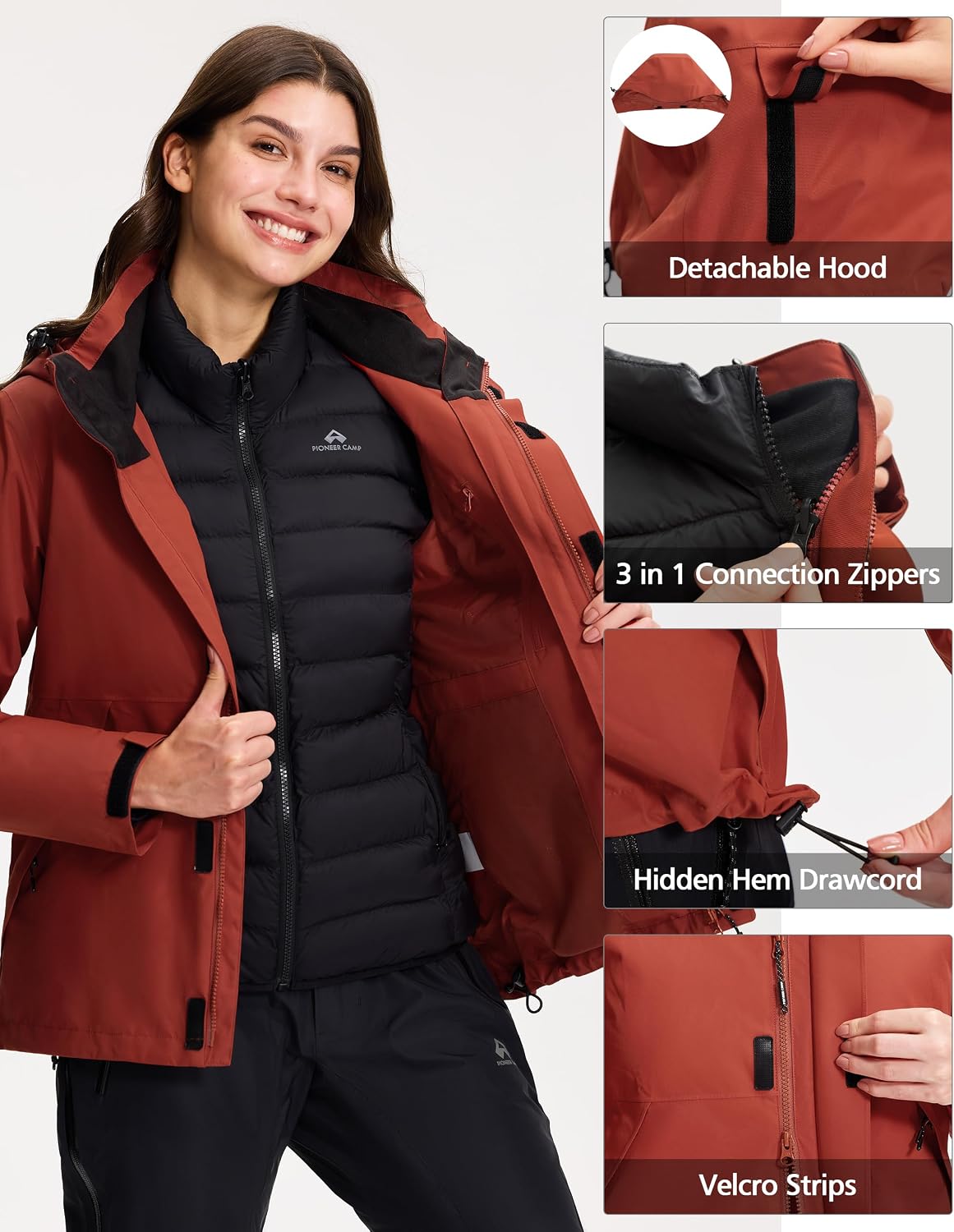 Thumbnail 4 de Pioneer Camp winterjacke damen 3‑in‑1
