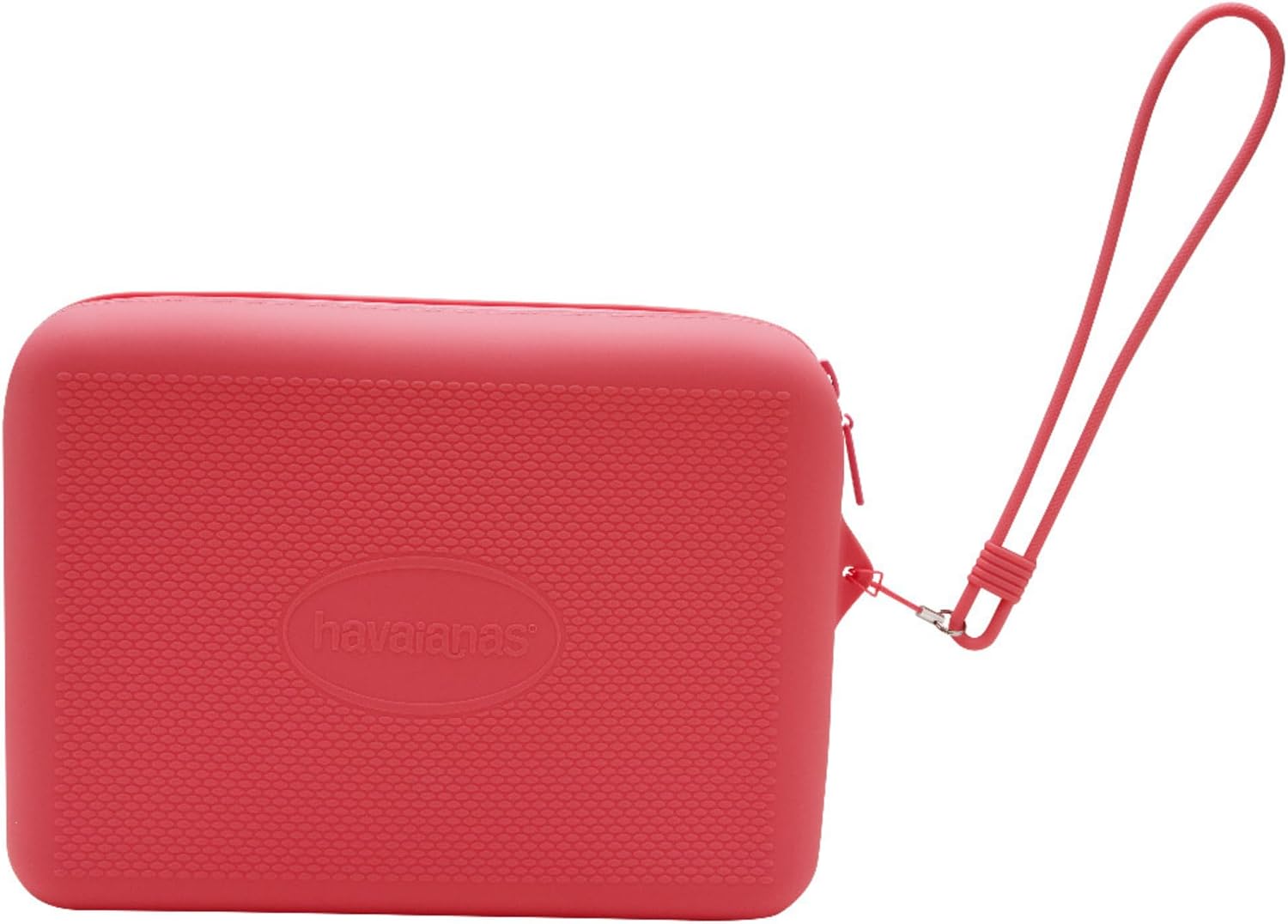 Detalle de Havaianas Beach Nécessaire (23 x 16 cm) en silicone imperméable, fermeture zippée et bandoulière