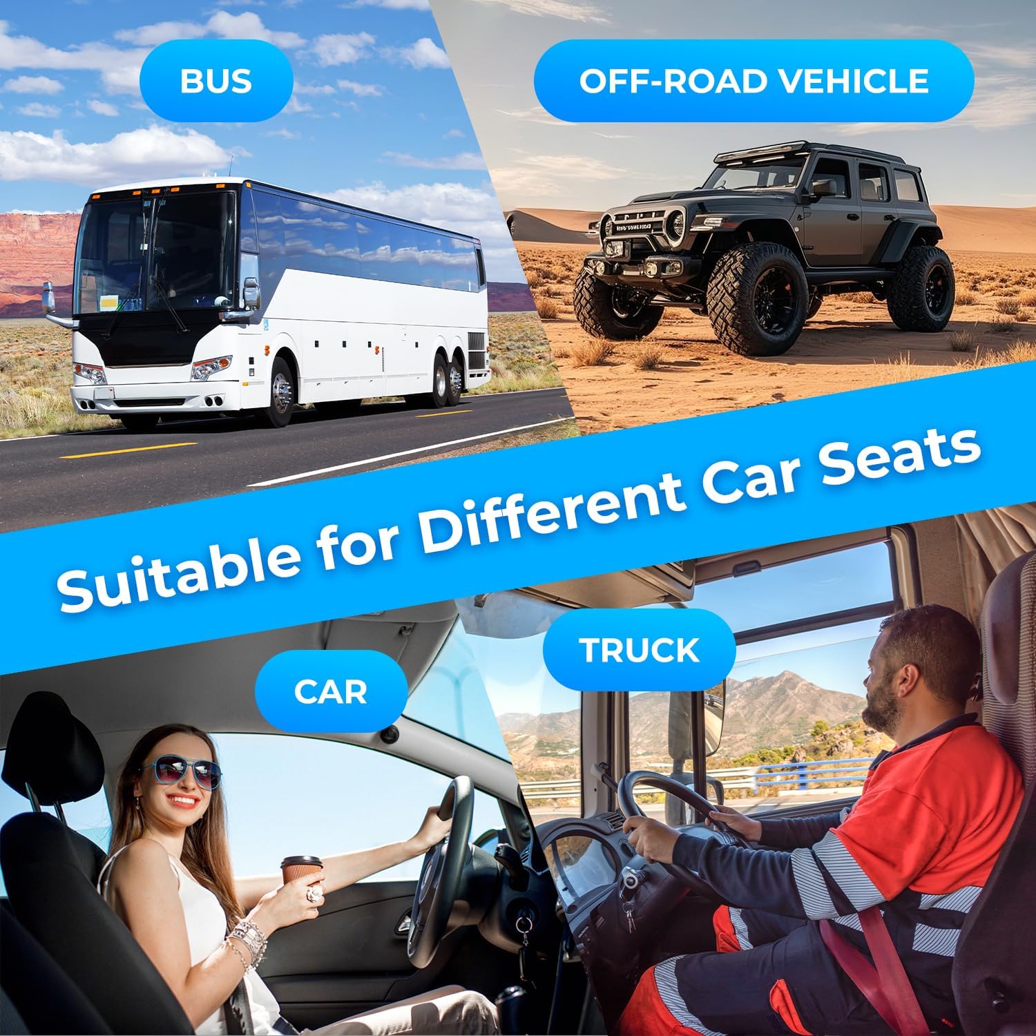 Thumbnail 4 de anzhixiu Heightening Truck Seat Cushion for Drivers