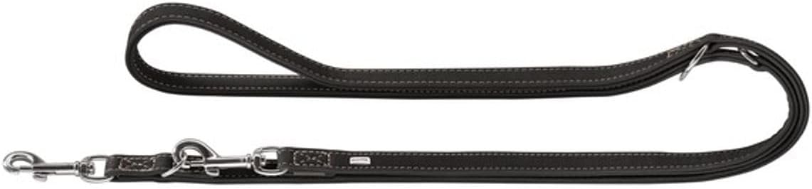 Detalle de HUNTER Hunting Verstellbare Führleine für Hunde – Leder, weich, robust, 1,3/200 cm, schwarz
