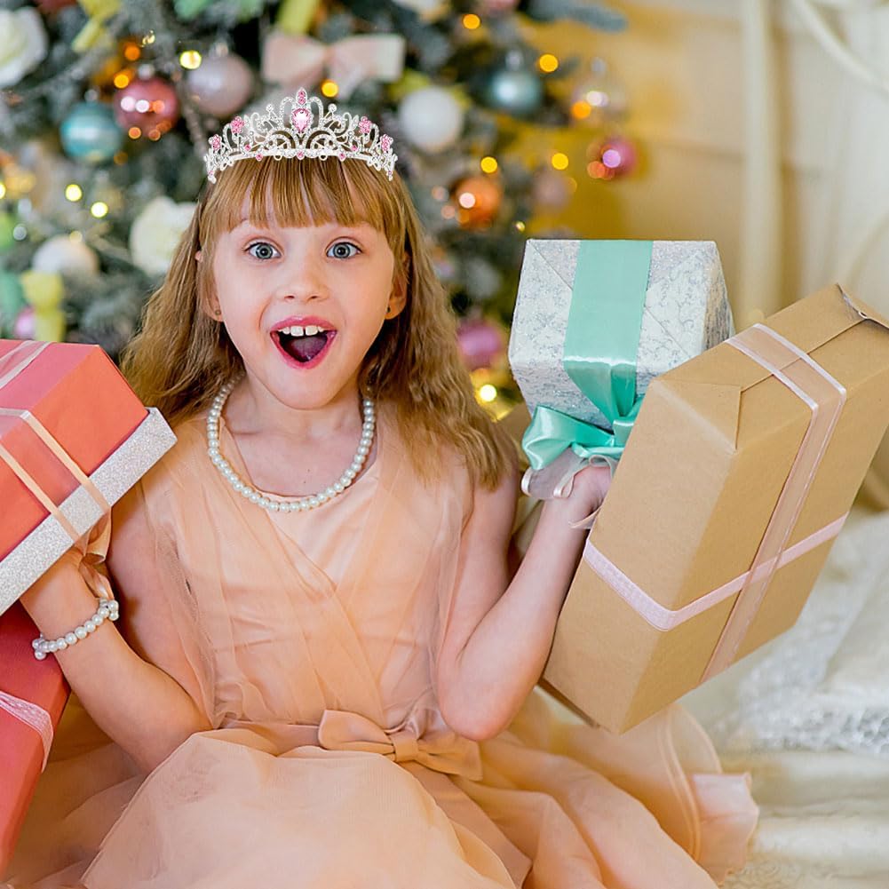 Detalle 1 de Silver Rhinestone Princess Crown Headband