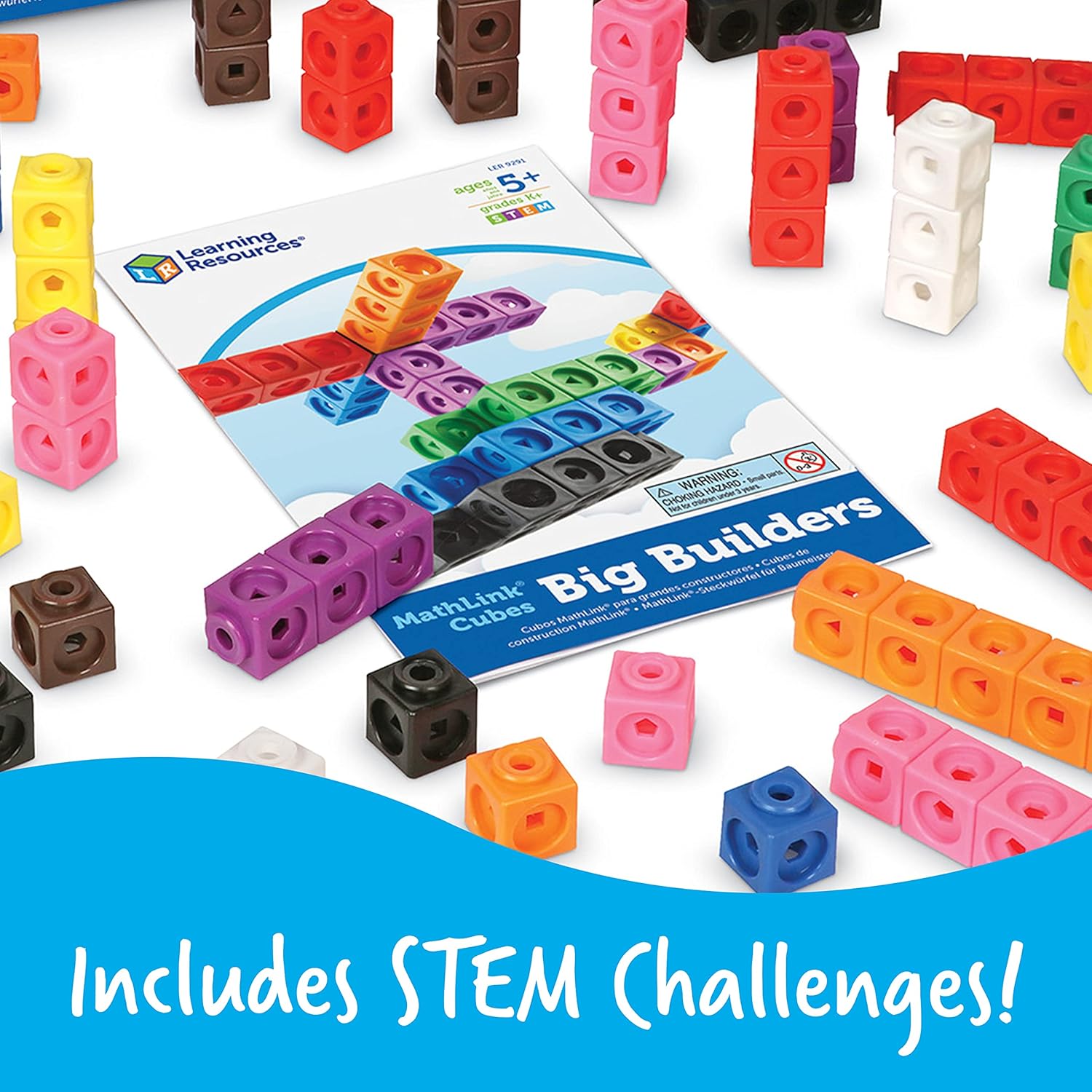 Detalle 2 de Learning Resources MathLink Cubes 200 pezzi