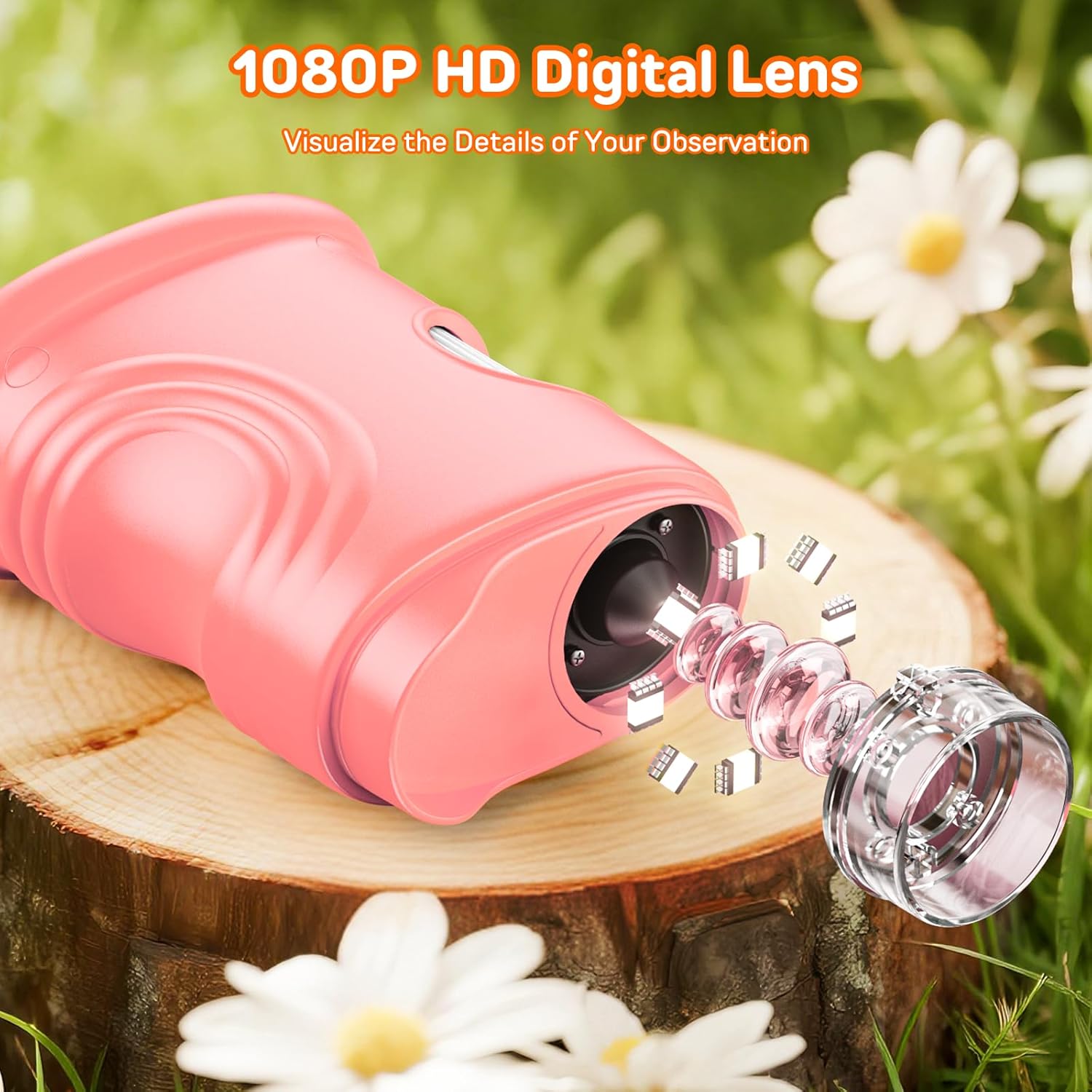 Thumbnail 5 de Ashfly Handy Digital Mikroskop für Kinder (1080P, 2,0" Bildschirm) – 200-fache Vergrößerung, USB‑C, Rosa