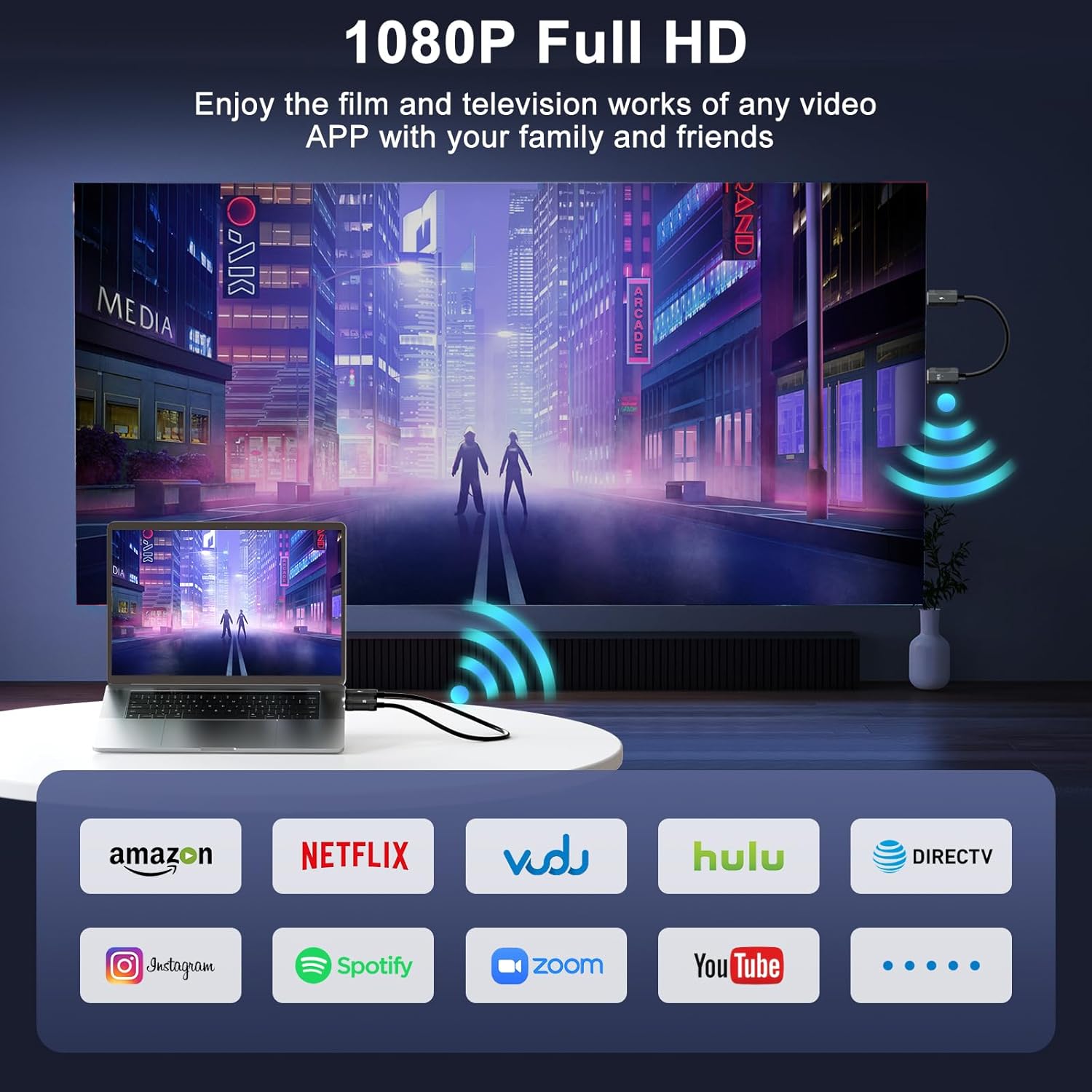 Thumbnail 3 de Anytrox Wireless HDMI Transmitter and Receiver Kit (4K Decode, 1080P Output) — Plug & Play 2.4/5GHz