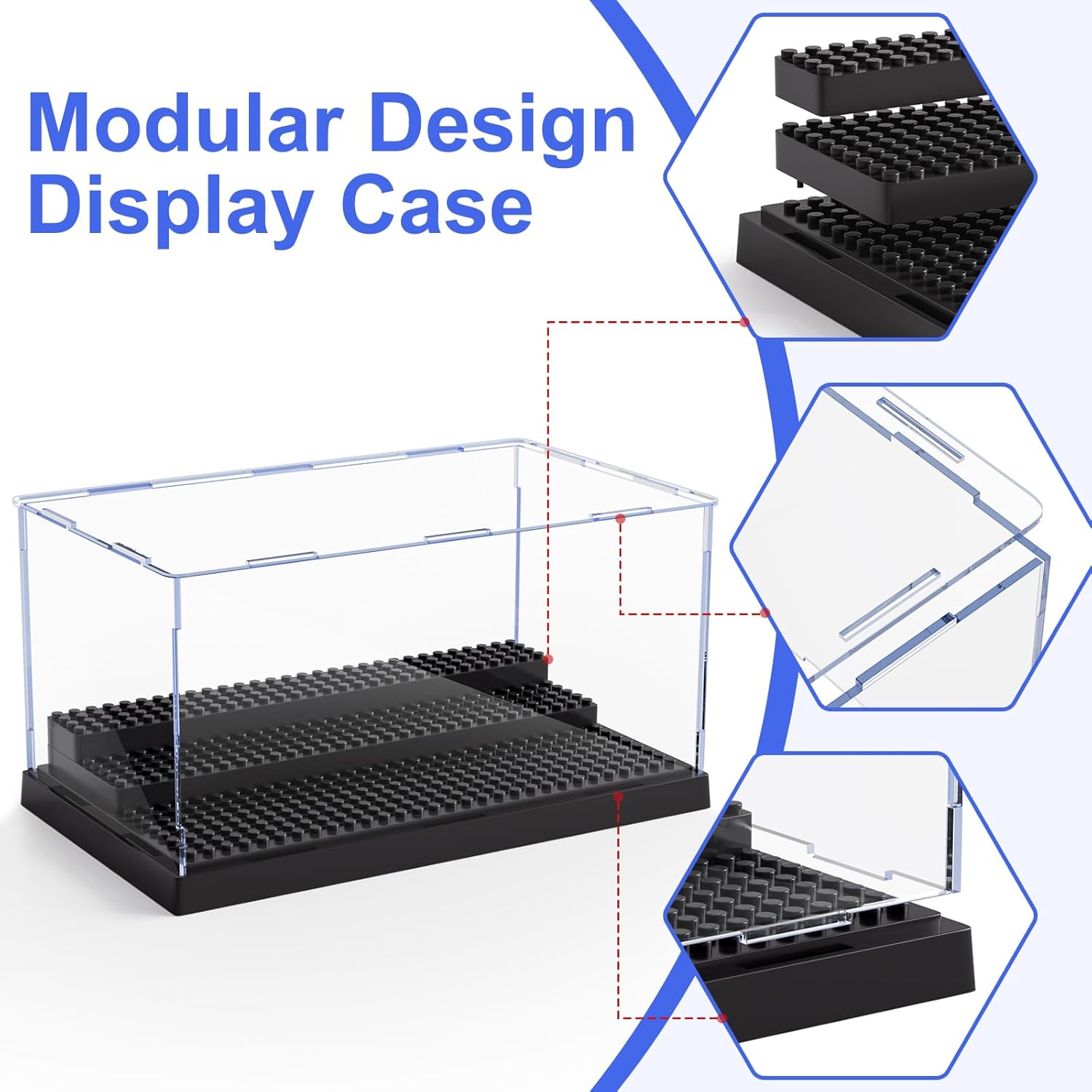 Detalle de Mlikero minifigure display case 10 x 6.1 x 5.4 in