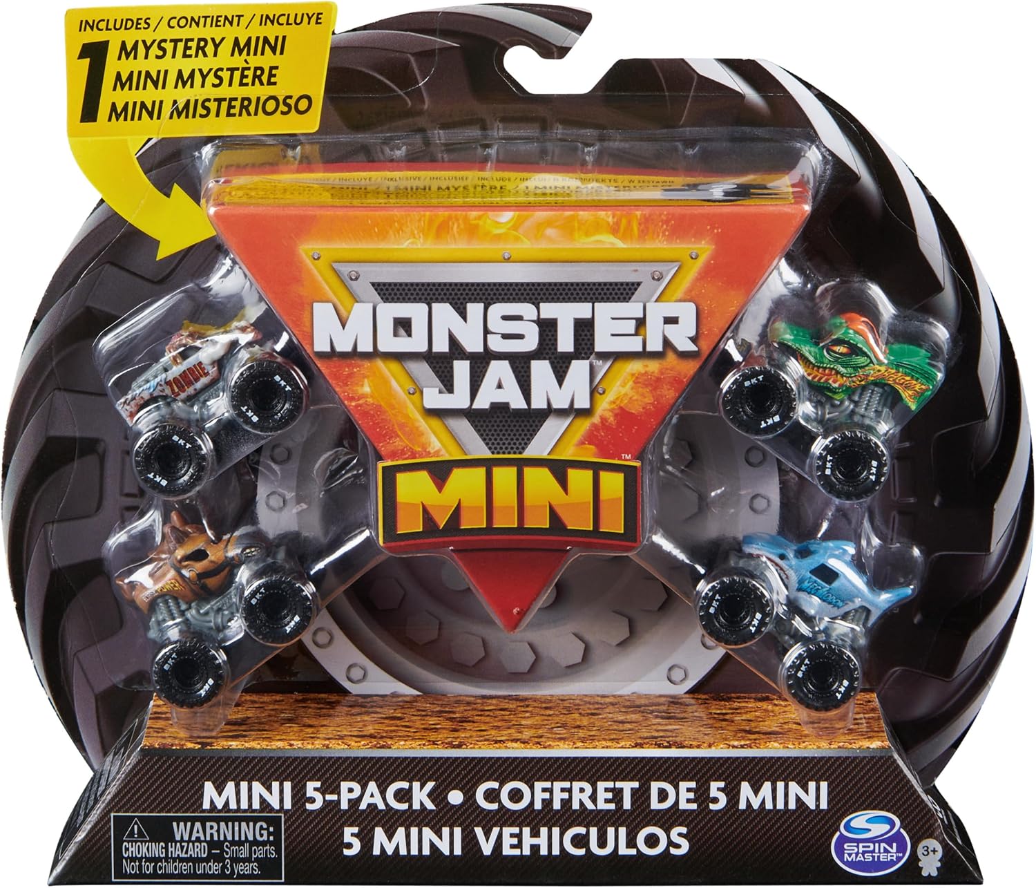 Detalle de Monster Jam Lot de 5 Mini Voitures 1:87