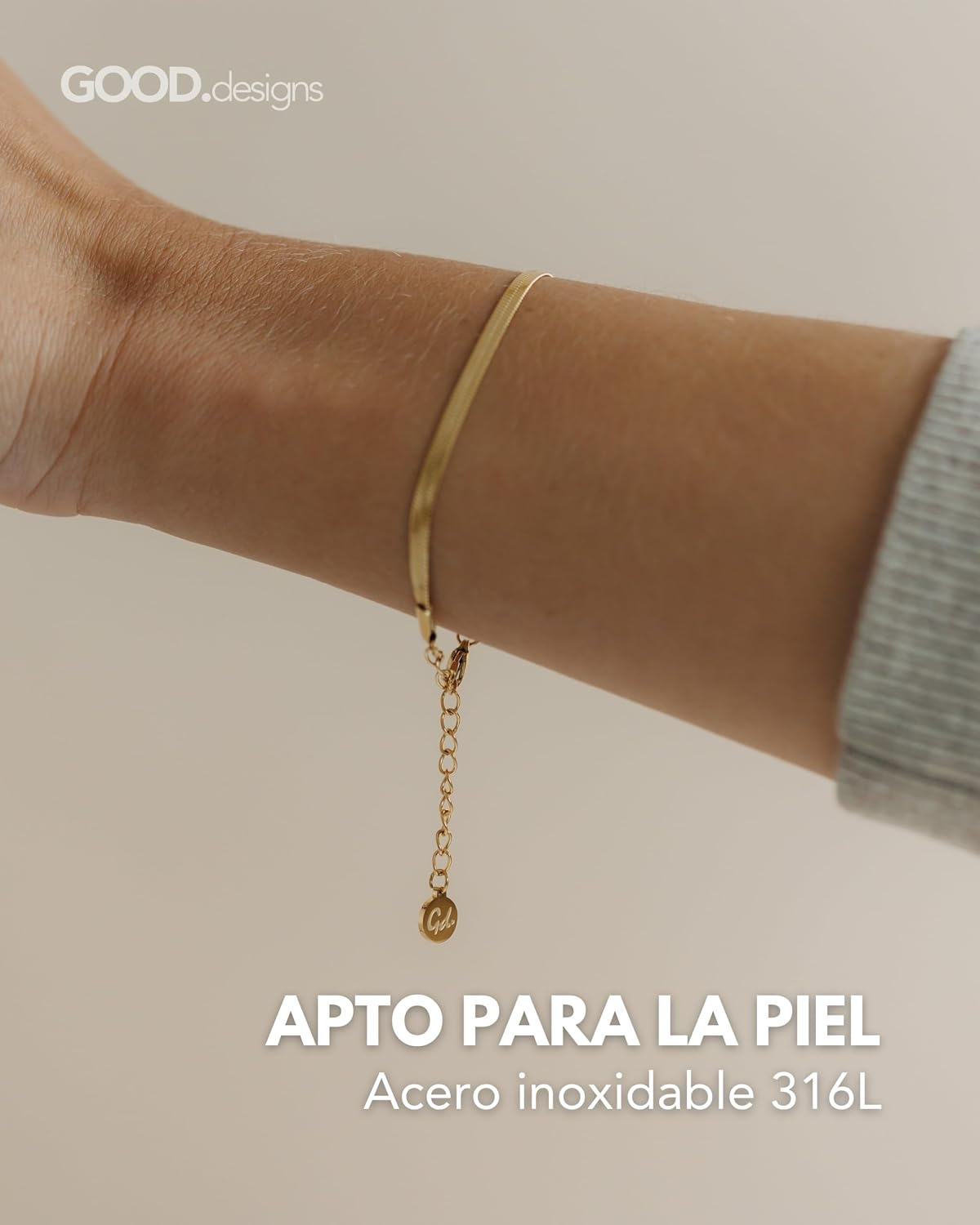 Detalle 2 de GD GOOD.designs Pulsera serpiente 3mm