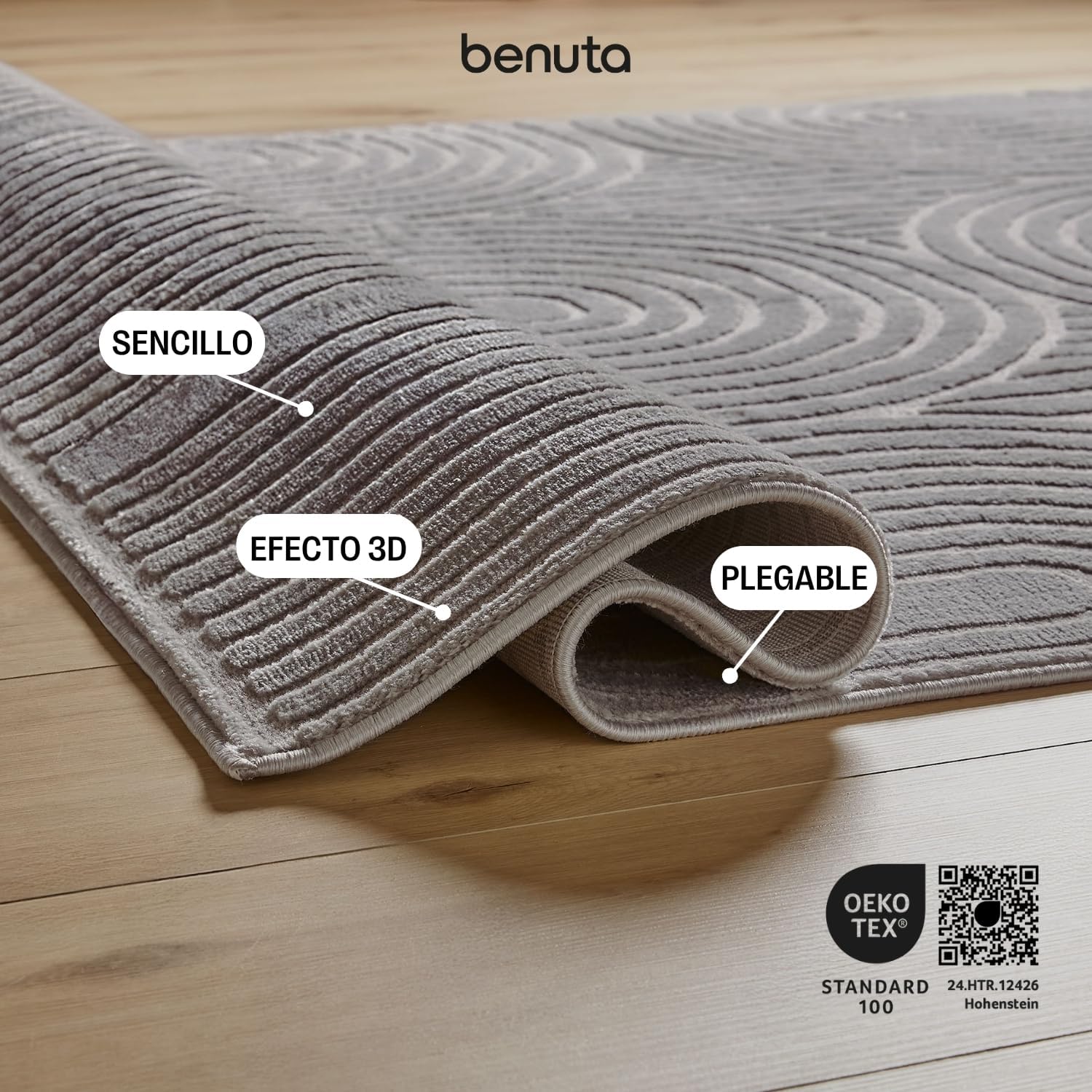 Detalle 2 de benuta Basic Claire Alfombra 240x340 cm