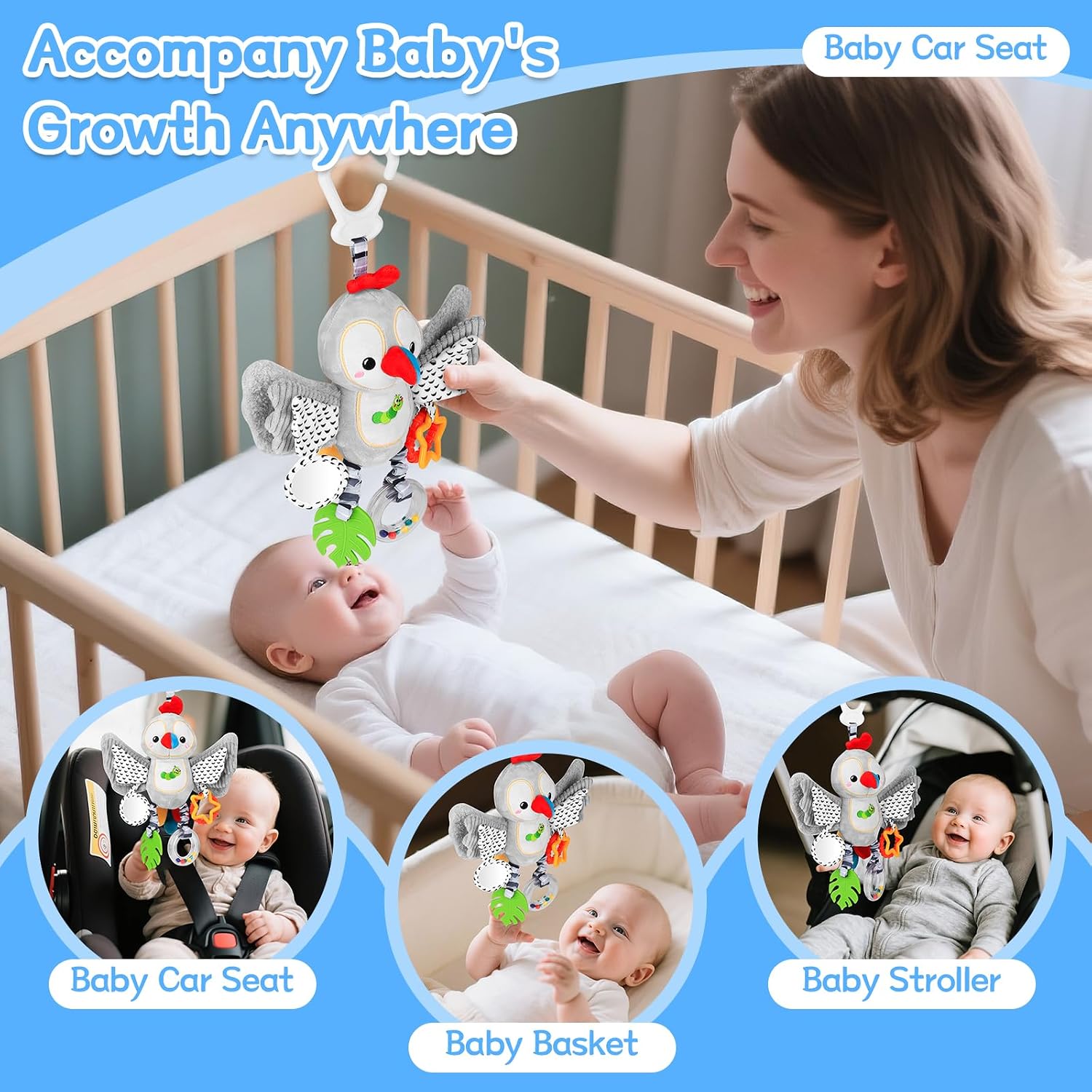 Detalle 2 de MPQMPQ Baby Toys 0-6 Months pram toy
