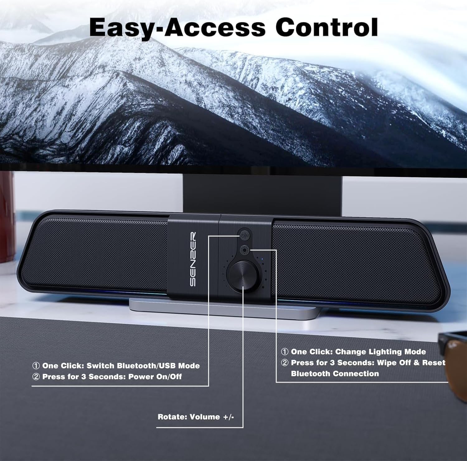 Thumbnail 5 de SENZER CS20 PC Lautsprecher USB Bluetooth