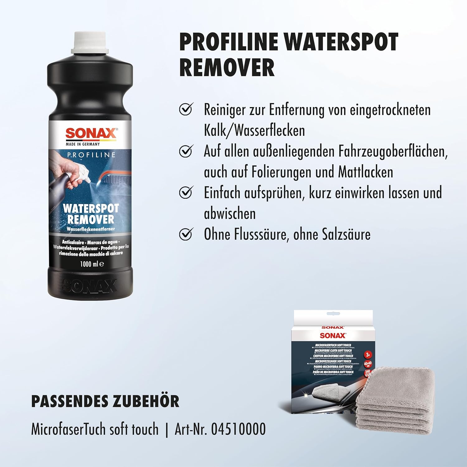 Thumbnail 2 de SONAX PROFILINE WaterspotRemover (1 Liter) – Lack- und Folien-schonend gegen Kalk- und Wasserflecken