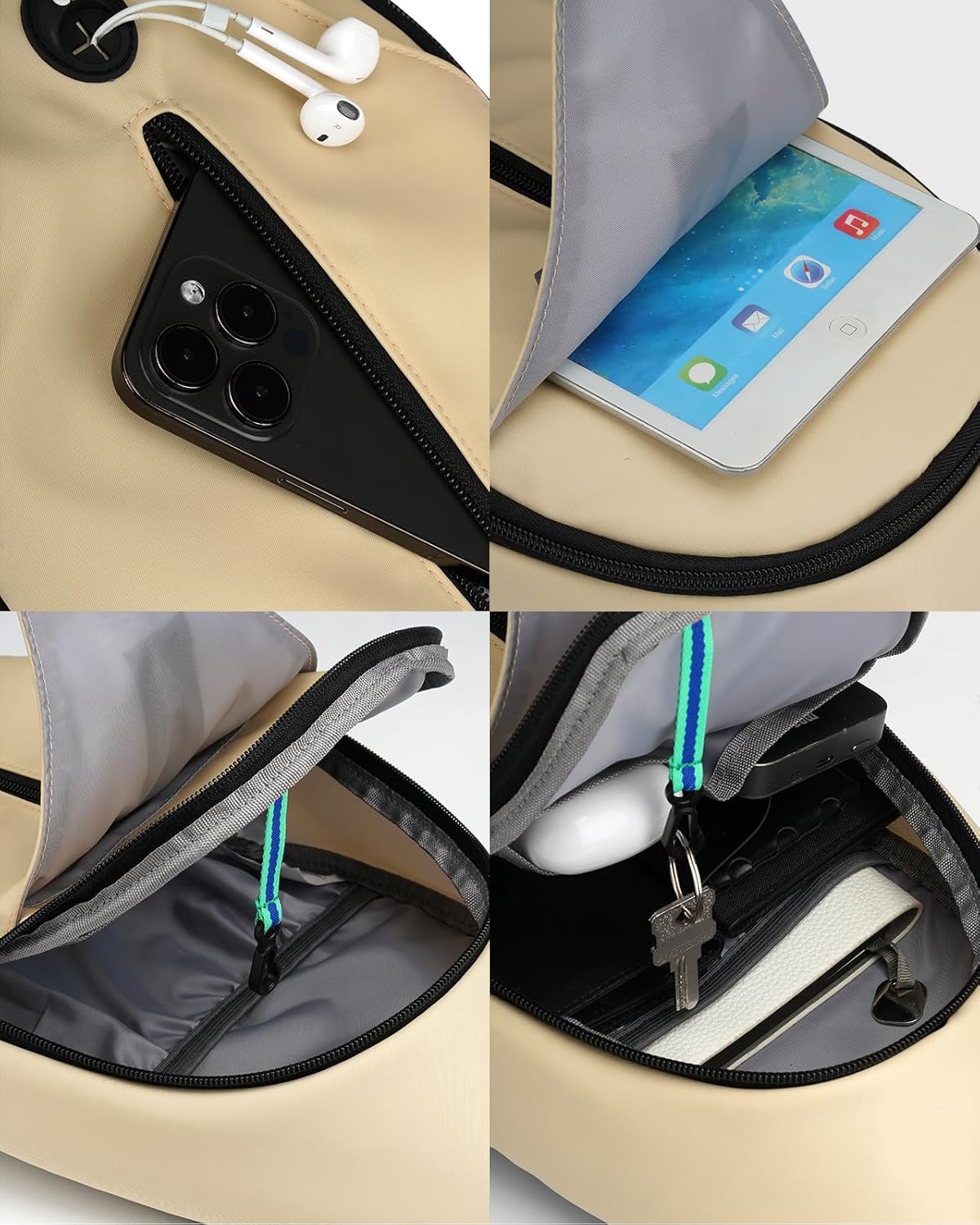 Thumbnail 3 de WATERFLY Crossbody Sling Backpack: Compact, Water-Resistant Daypack for Travel, Hiking & Everyday Use