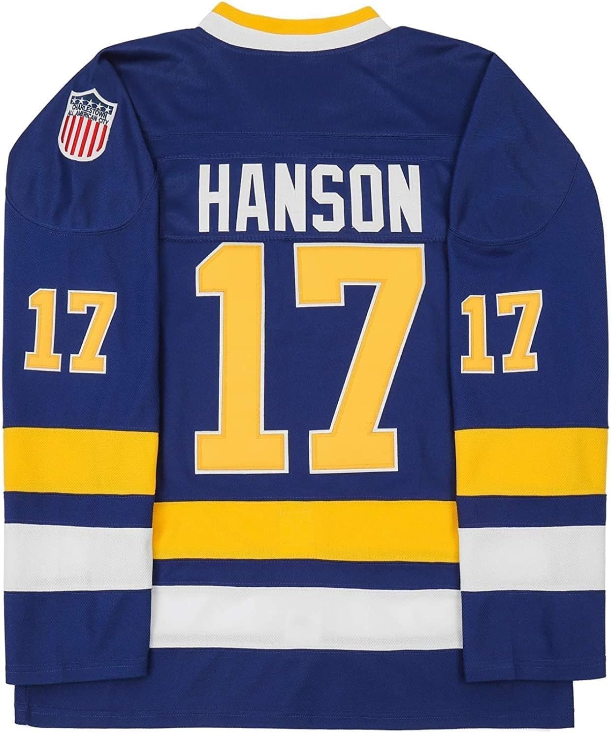Detalle 2 de PRIMITAS Steve Charlestown Chiefs Hockey Jersey with Stitched Letters and Numbers