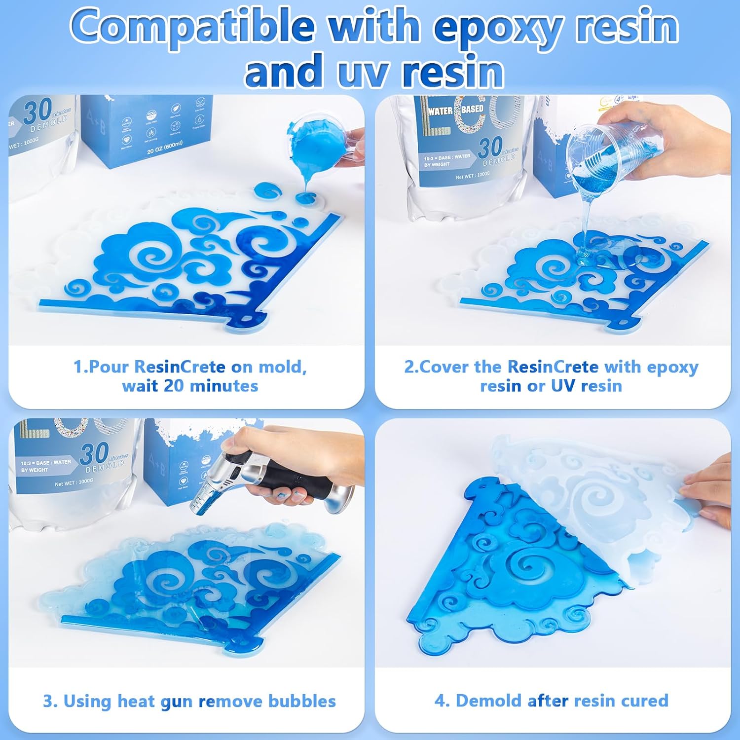 Detalle 2 de JDiction ResinCrete 5000g Water Based Casting Resin (for beginners) – terrazzo & coating