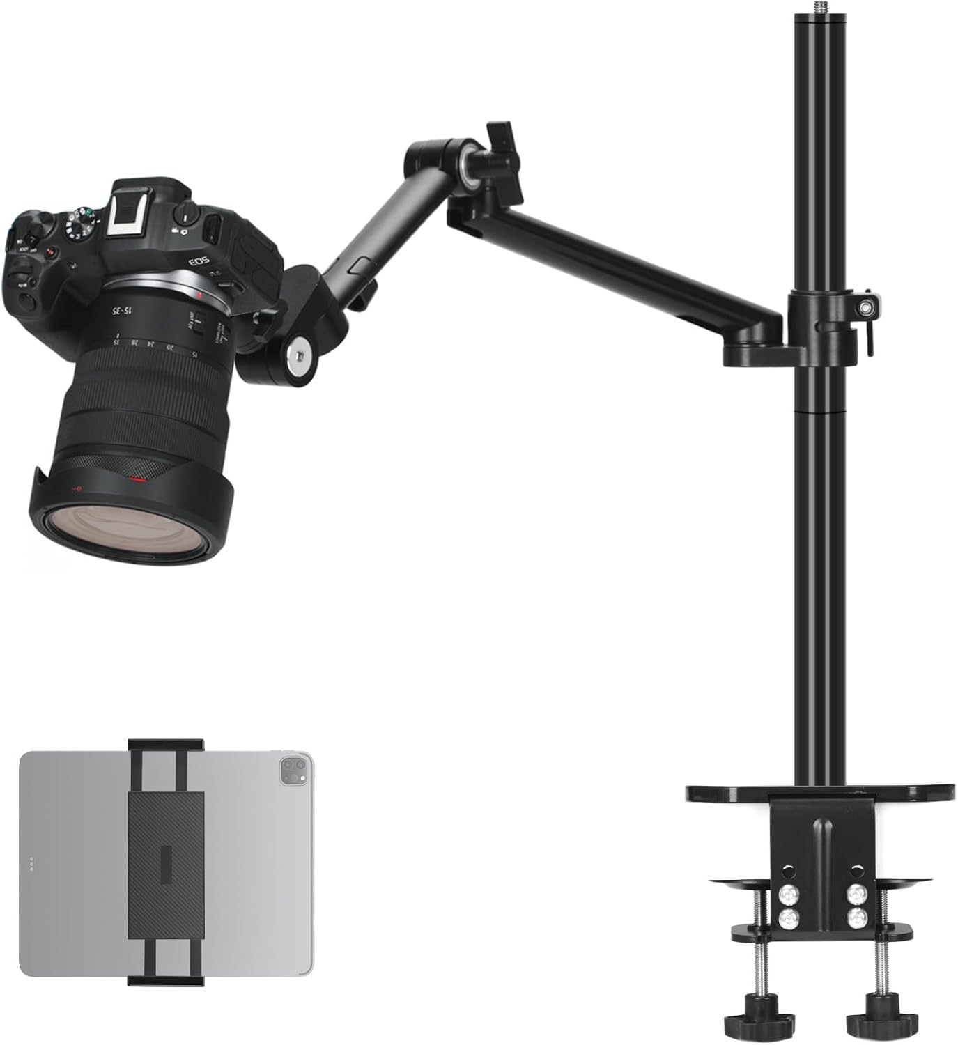 Detalle de TARION Tischstativ Kamera Tischhalterung mit Klemmstativ, flexibler Gelenkarm & Tablet-Klemme (Titanrig Lite Z)