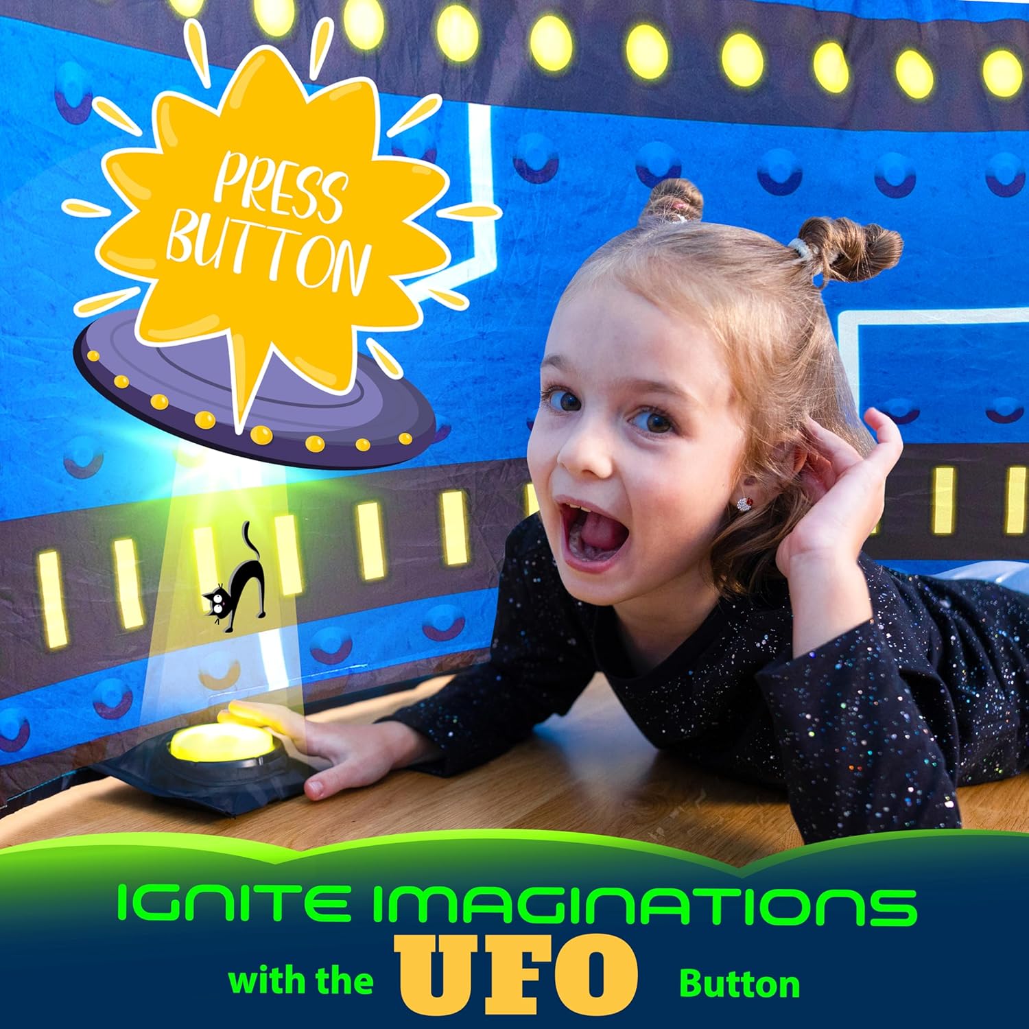 Detalle 2 de Winston & Olive Glowing UFO Aerodome with LED Lights & UFO Sound Button (Fan Not Included)