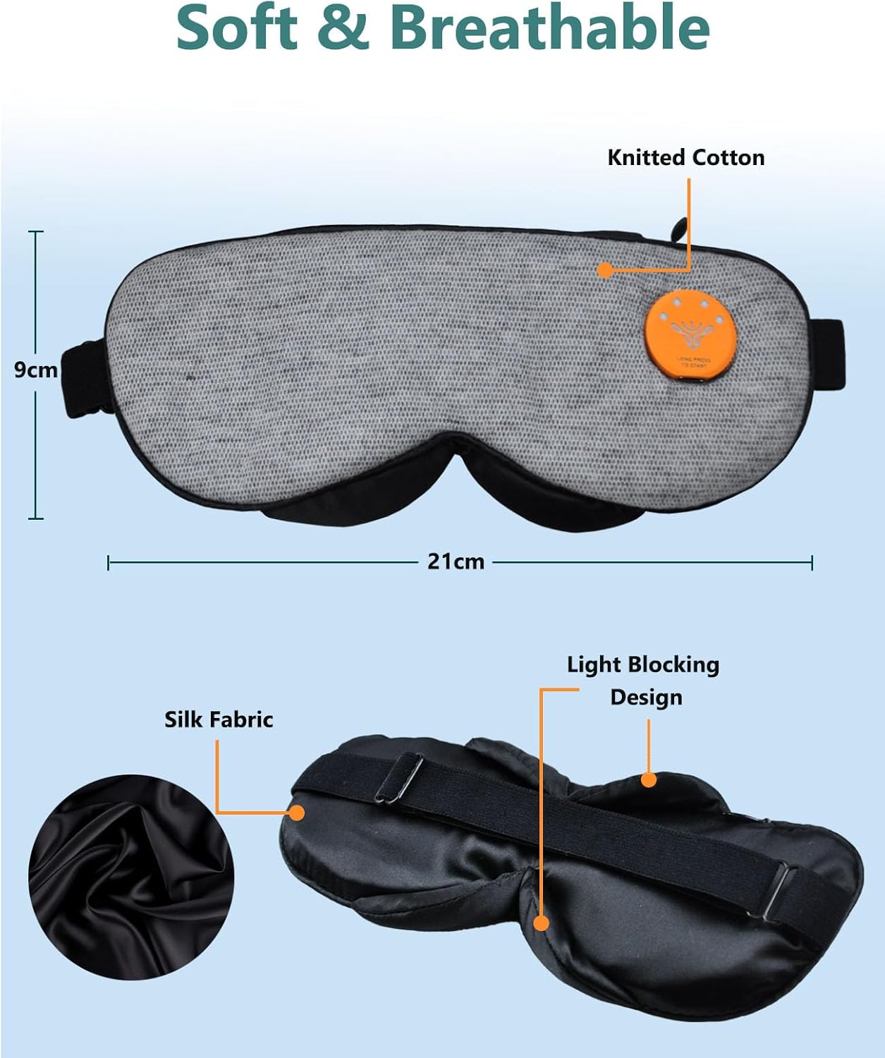 Thumbnail 4 de PJYU Heated Eye Mask for Dry Eyes: Rechargeable, Light-Blocking, with Adjustable Heat