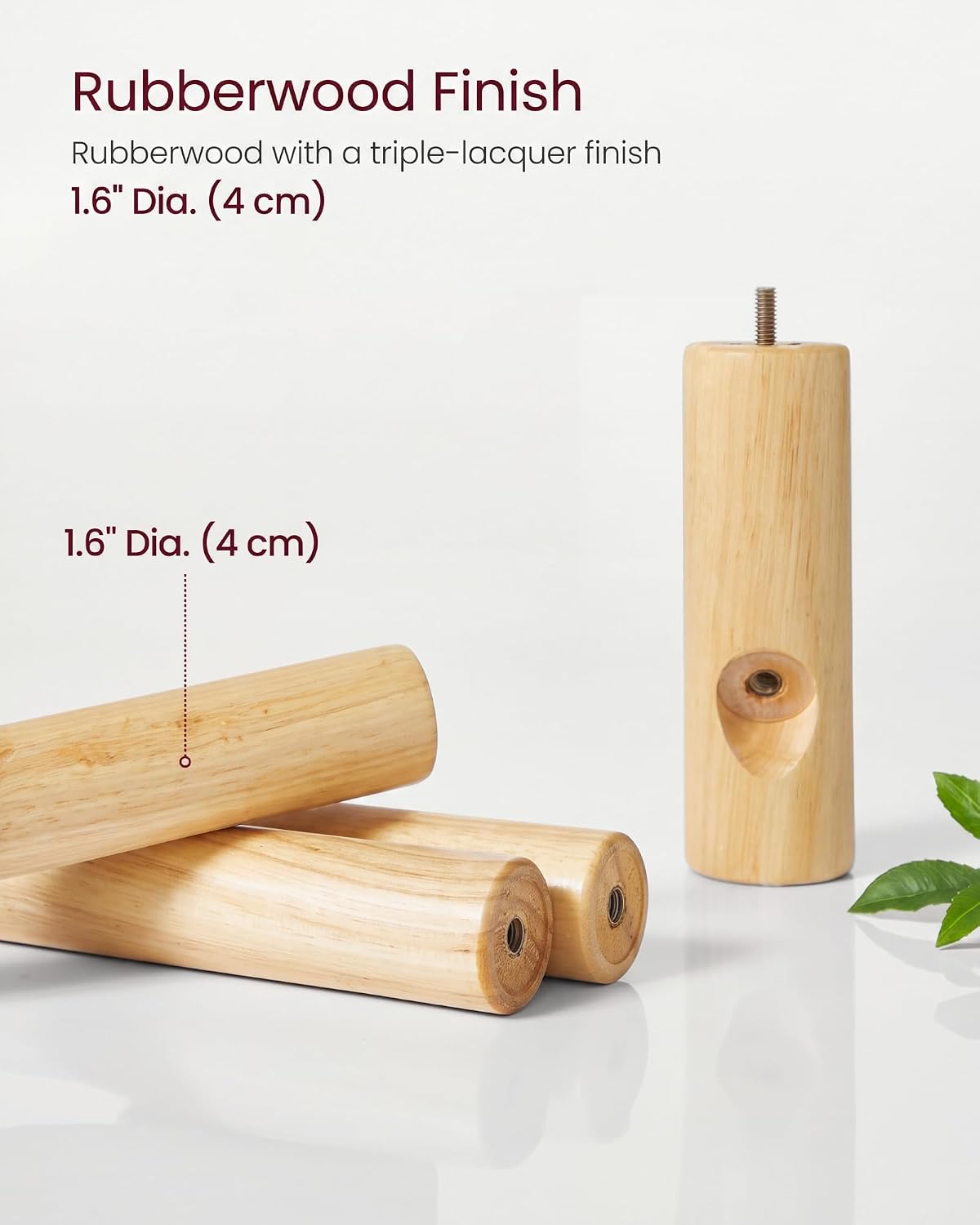 Detalle 2 de VASAGLE Andi Collection RCR010N01 Wooden Coat Rack, 8 Hooks, Natural Rubberwood