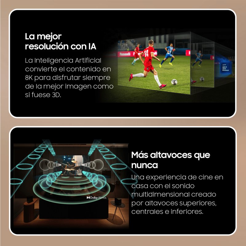 Detalle 2 de Samsung QN900D Neo QLED 85” 8K Mini LED con sonido y IA