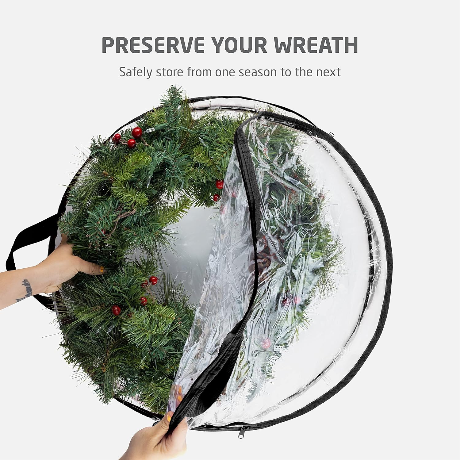 Thumbnail 4 de ZOBER 30 Inch Wreath Storage Bag 2-Pack