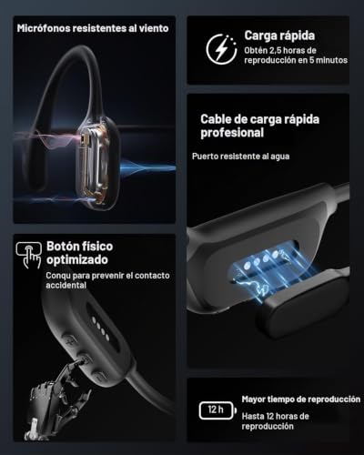 Thumbnail 7 de ZOVIMAX Auriculares Conducción Ósea para Natación, IPX8, Bluetooth 6.0 y MP3 8 GB