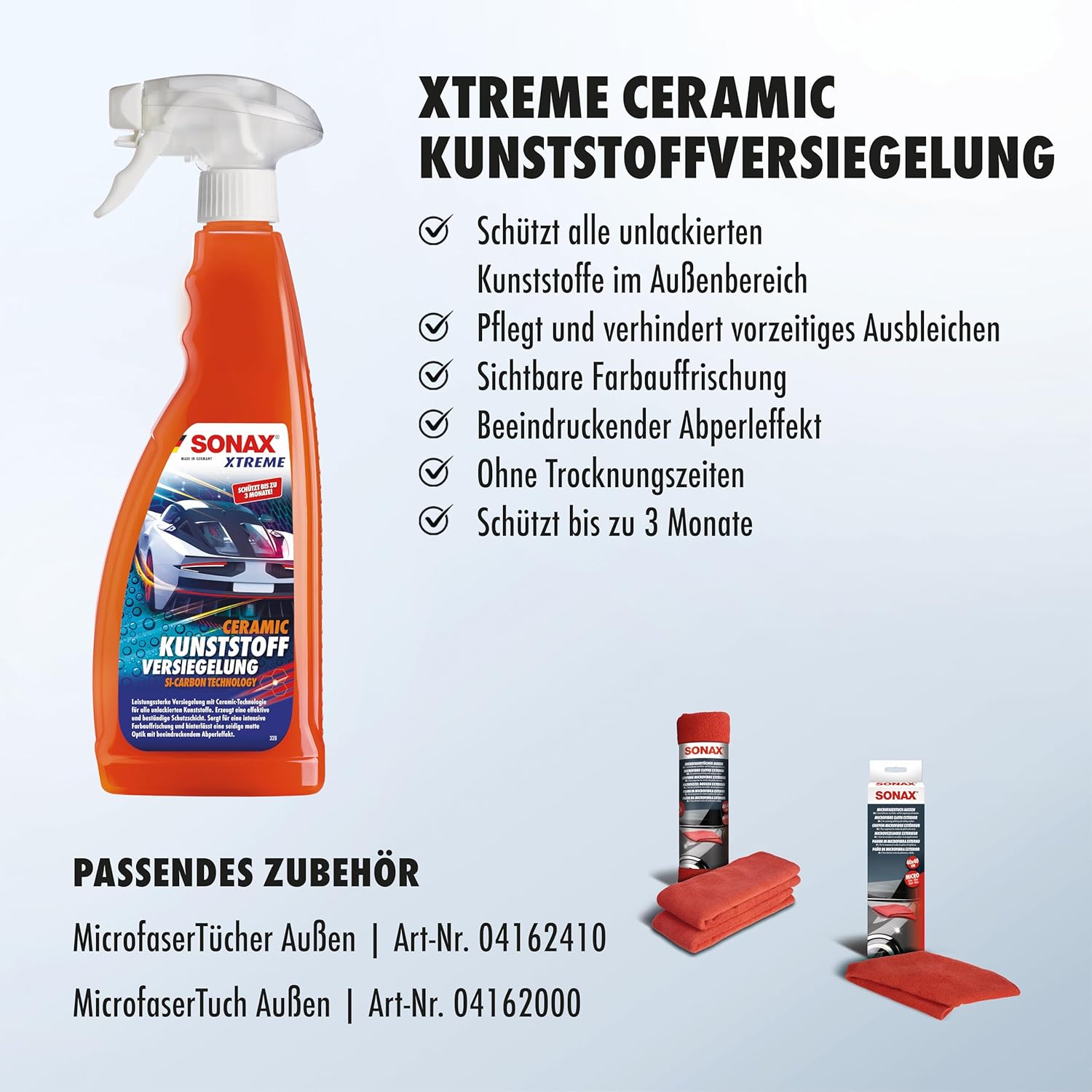 Thumbnail 2 de SONAX Xtreme Ceramic KunststoffVersiegelung (750 ml) – Pflege für unbemalte Kunststoffteile