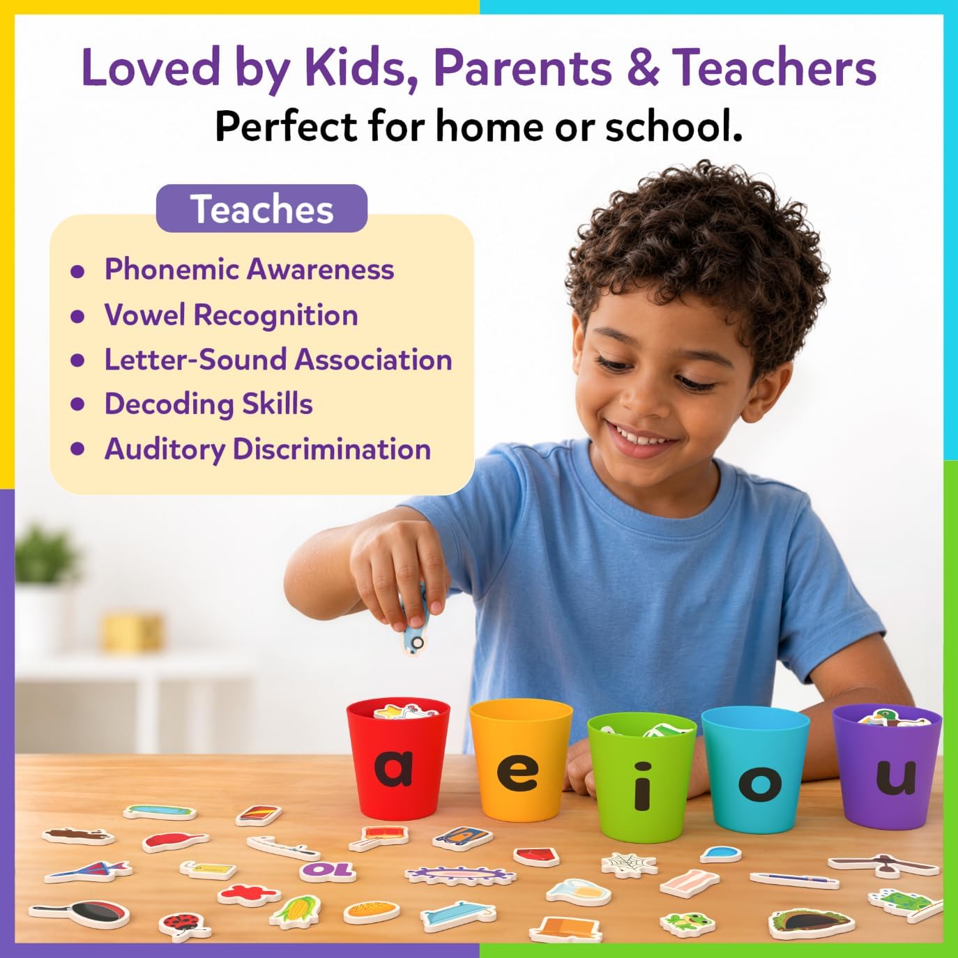 Detalle 1 de Skillmatics Phonics Sorting Toy with 100+ Picture Pieces